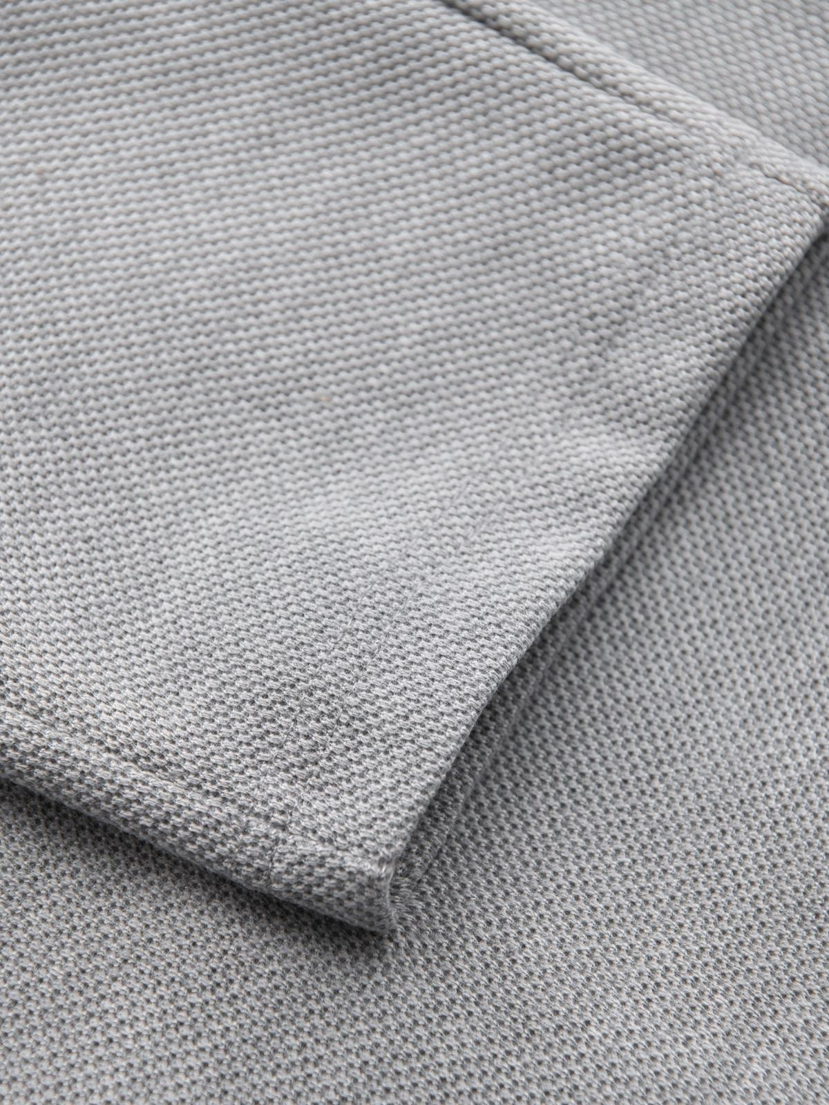 Ombre Men's knitted pants with elastic waistband - light grey