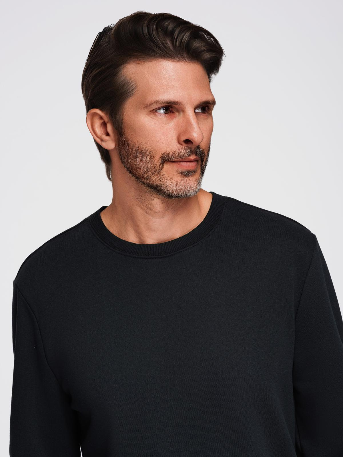 Ombre BASIC men&#039;s non-stretch cotton sweatshirt - black