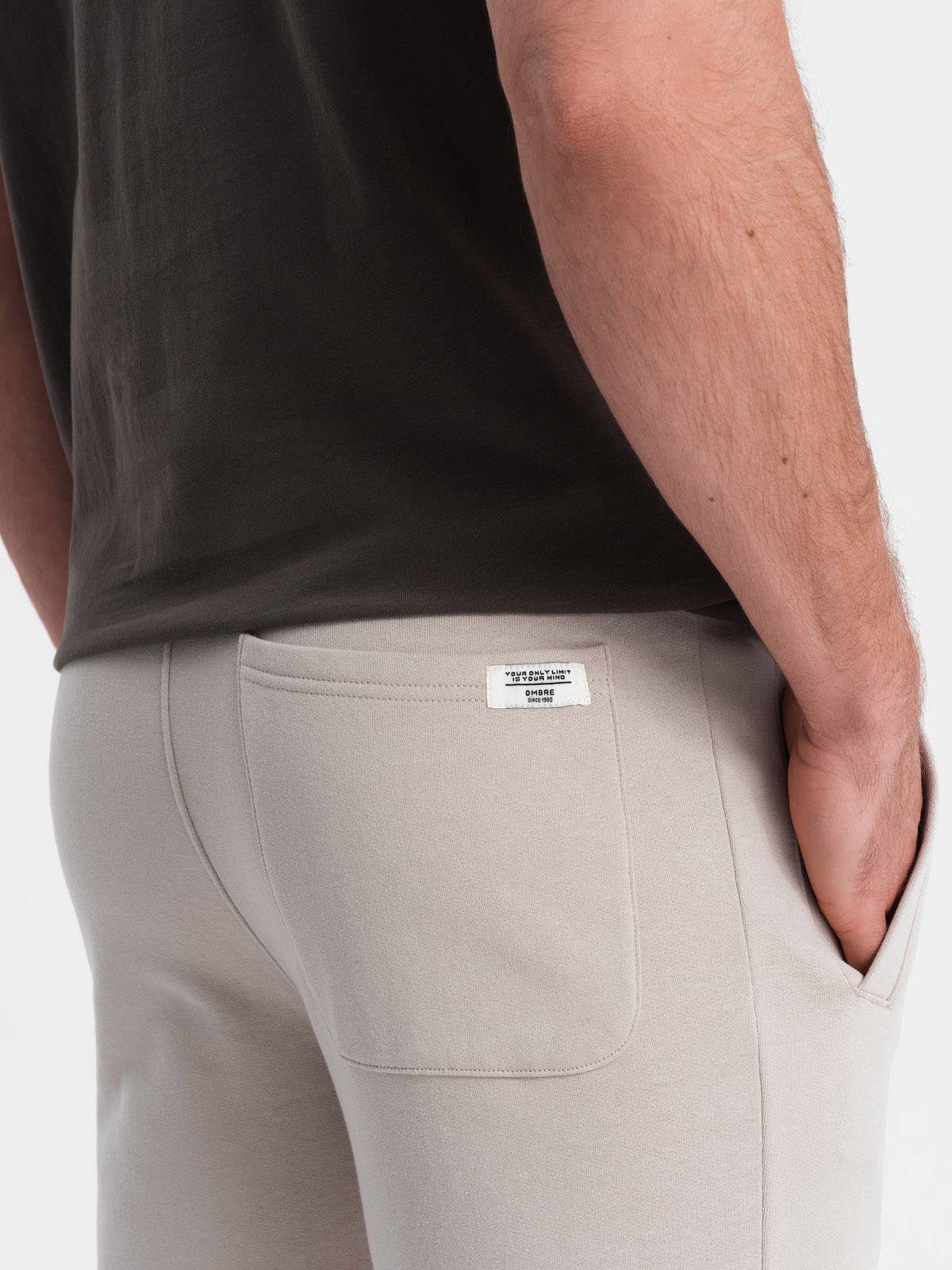 Ombre Men&#039;s sweatpants with unlined leg - light beige