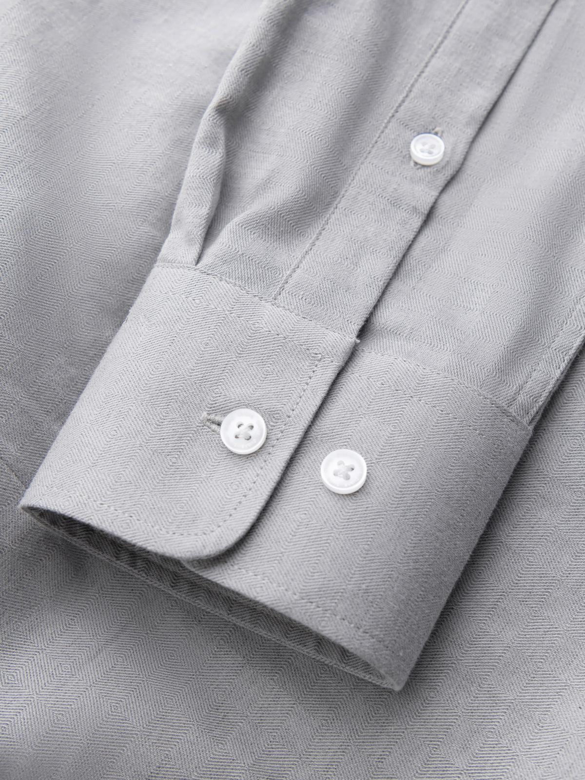 Ombre Men&#039;s SLIM FIT shirt in decorative fabric - gray