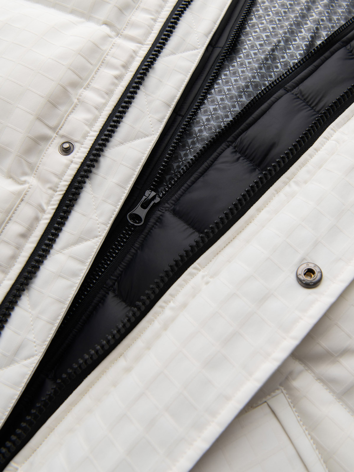 Ombre Outdoor long men&#039;s parka jacket - white