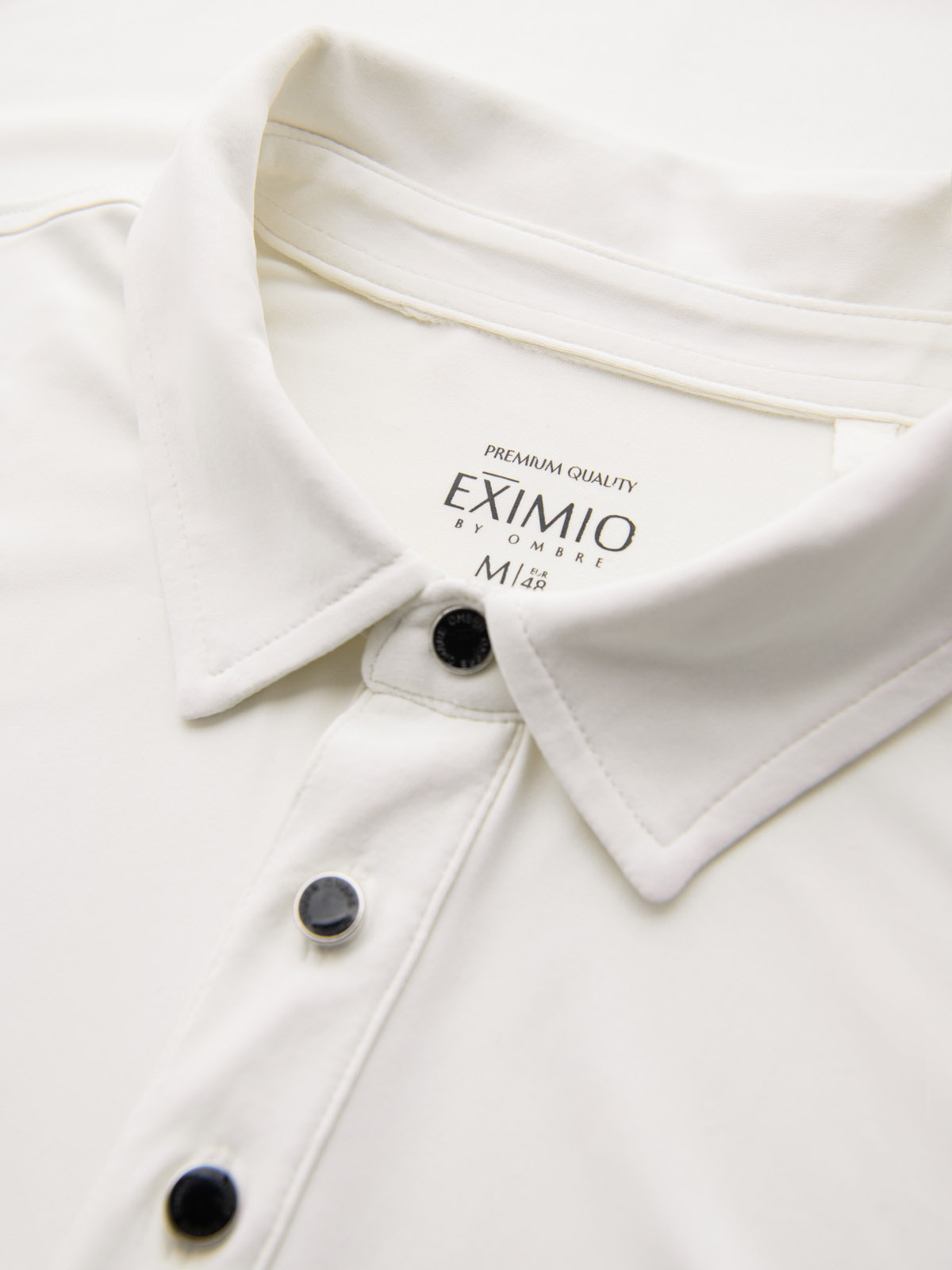 Ombre Men's stylish stretch fabric polo shirt - cream