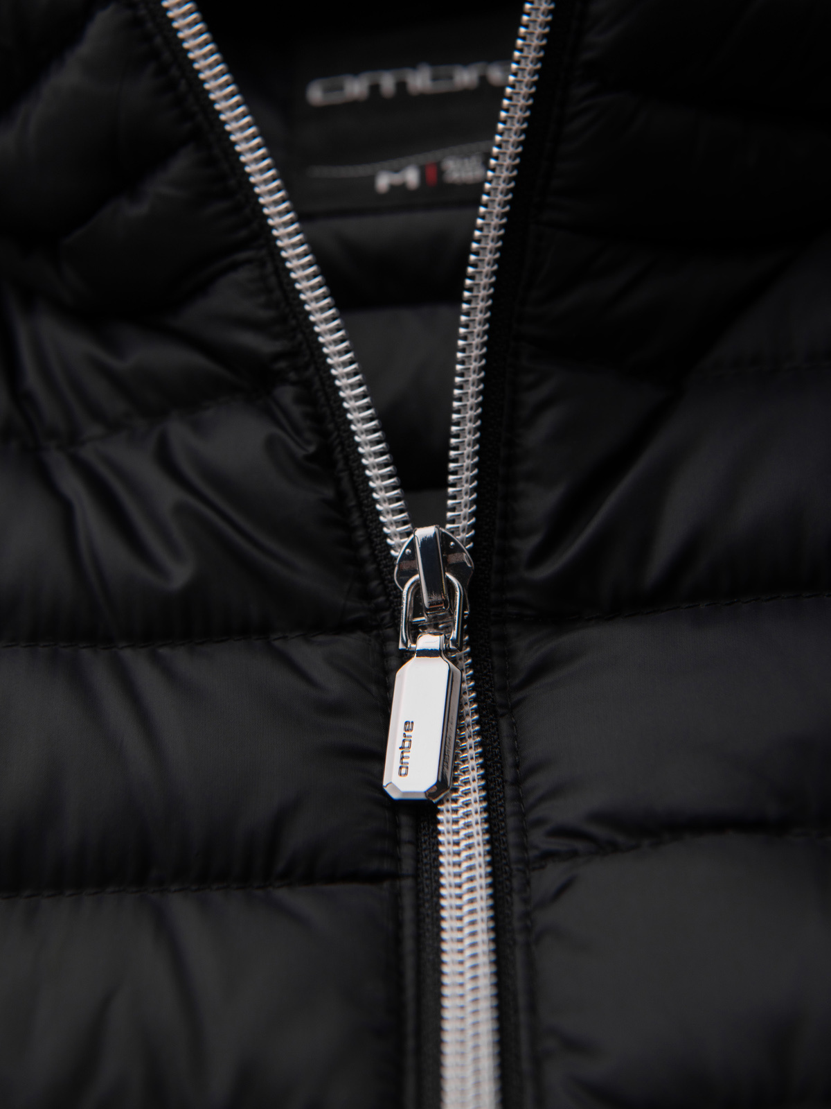 Ombre Ultralight men's natural down jacket with stowable pouch - black