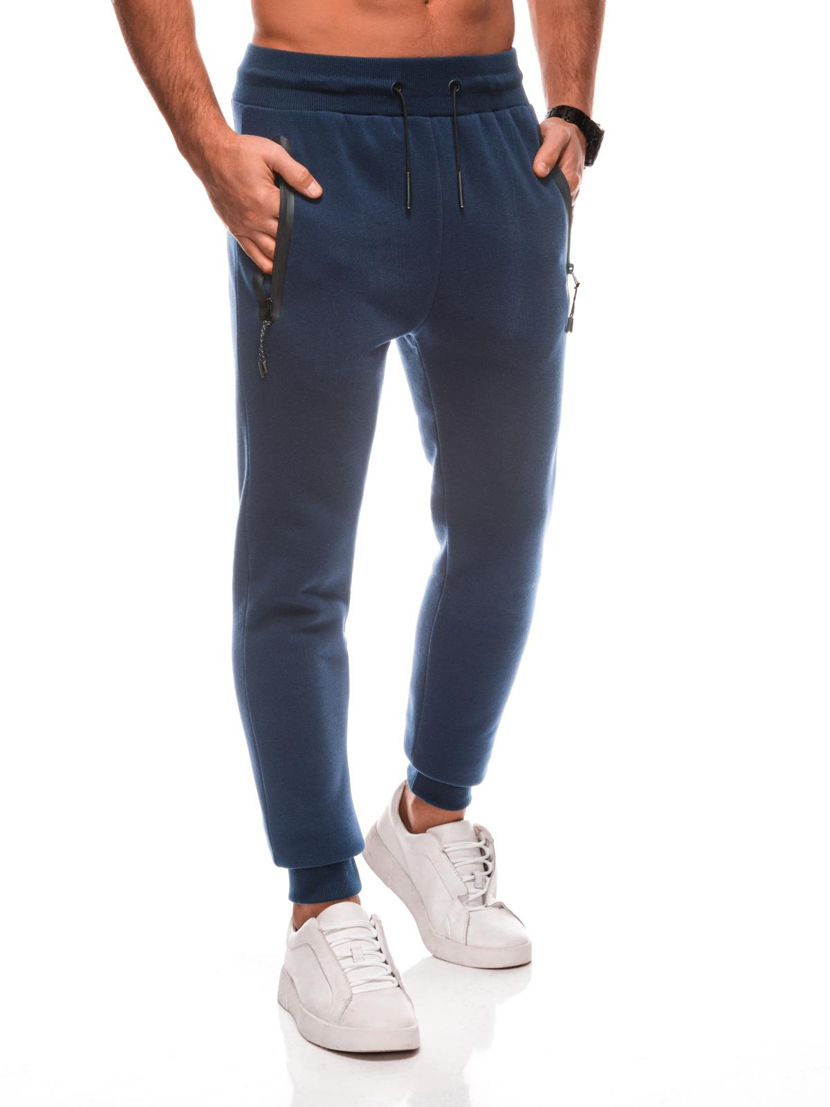 Edoti Men's BASIC uniform sweatpants - navy blue V-5 EM-PABS