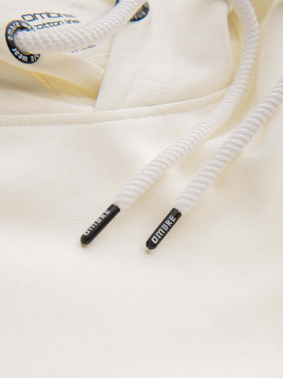 Ombre Men&#039;s kangaroo hooded sweatshirt - cream