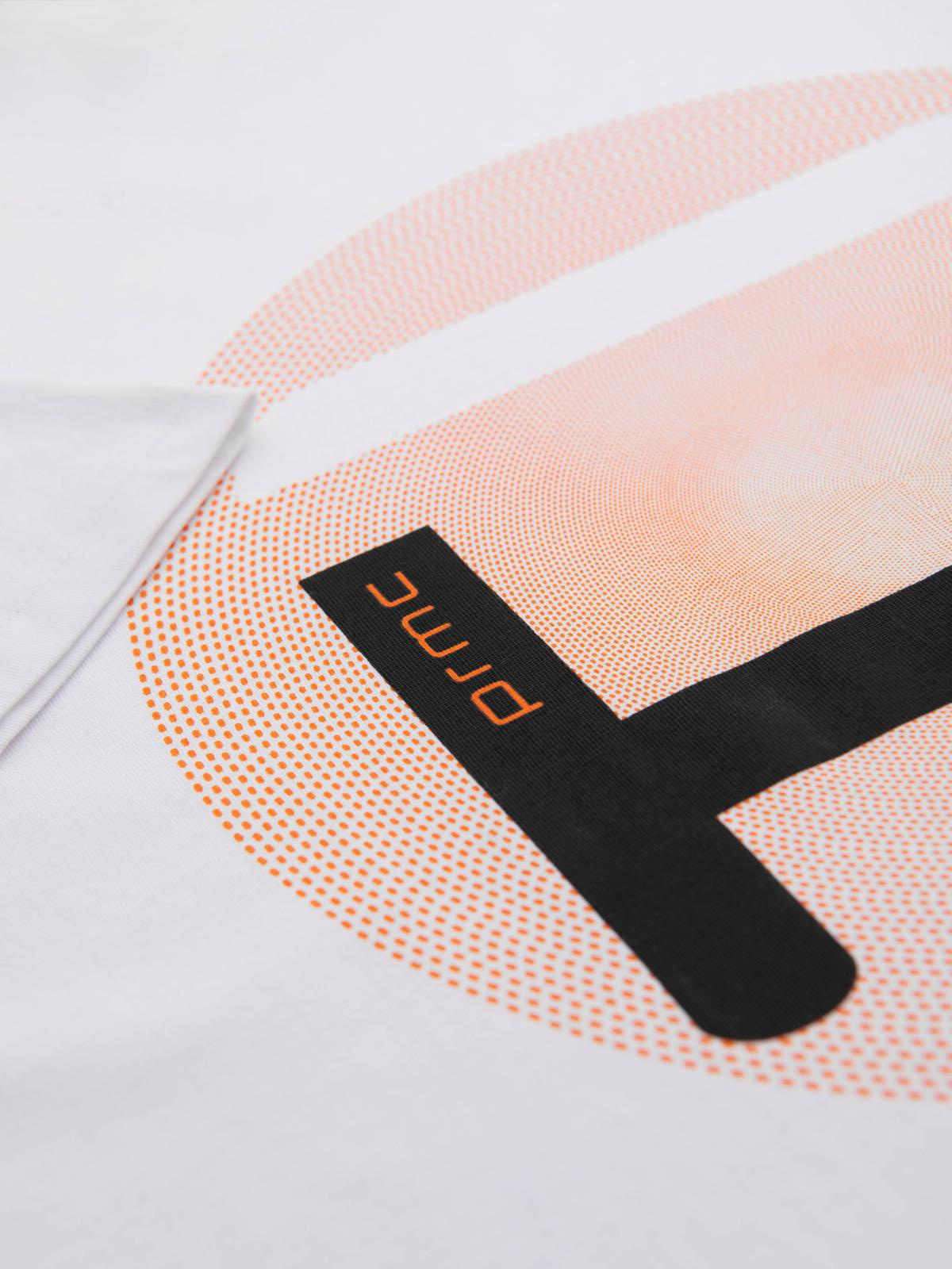 Ombre Men's t-shirt with large print - white