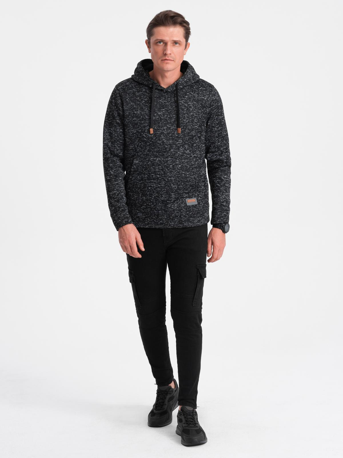 Ombre Men's non-stretch kangaroo hooded sweatshirt