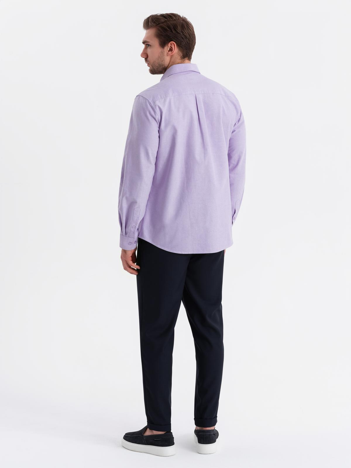 Ombre Men's cotton pastel oxford shirt - lavender