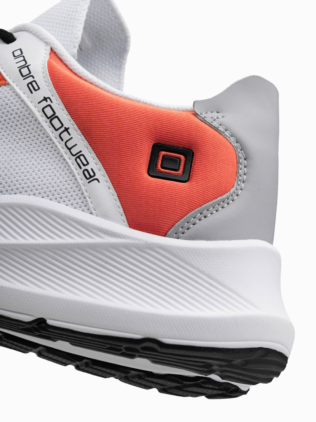 Ombre Men's sneakers with neon inserts - white