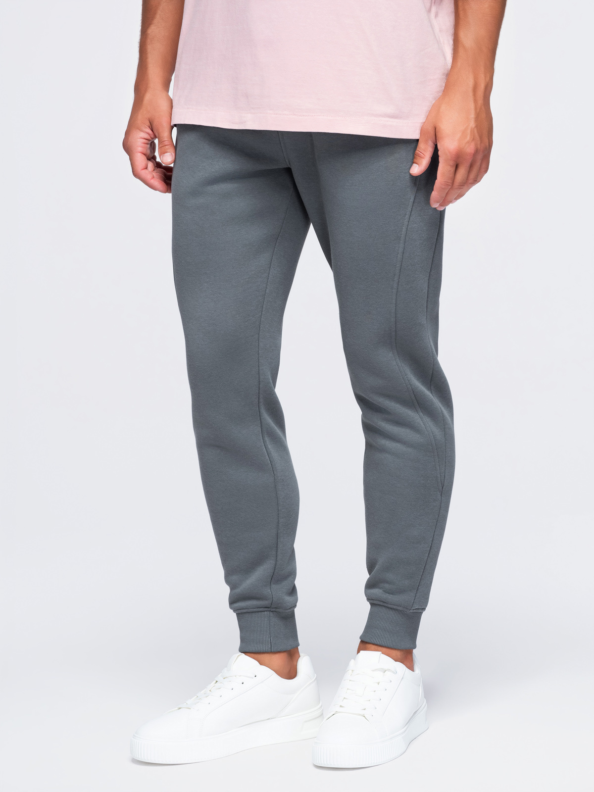 Ombre BASIC men’s jogger trousers – graphite