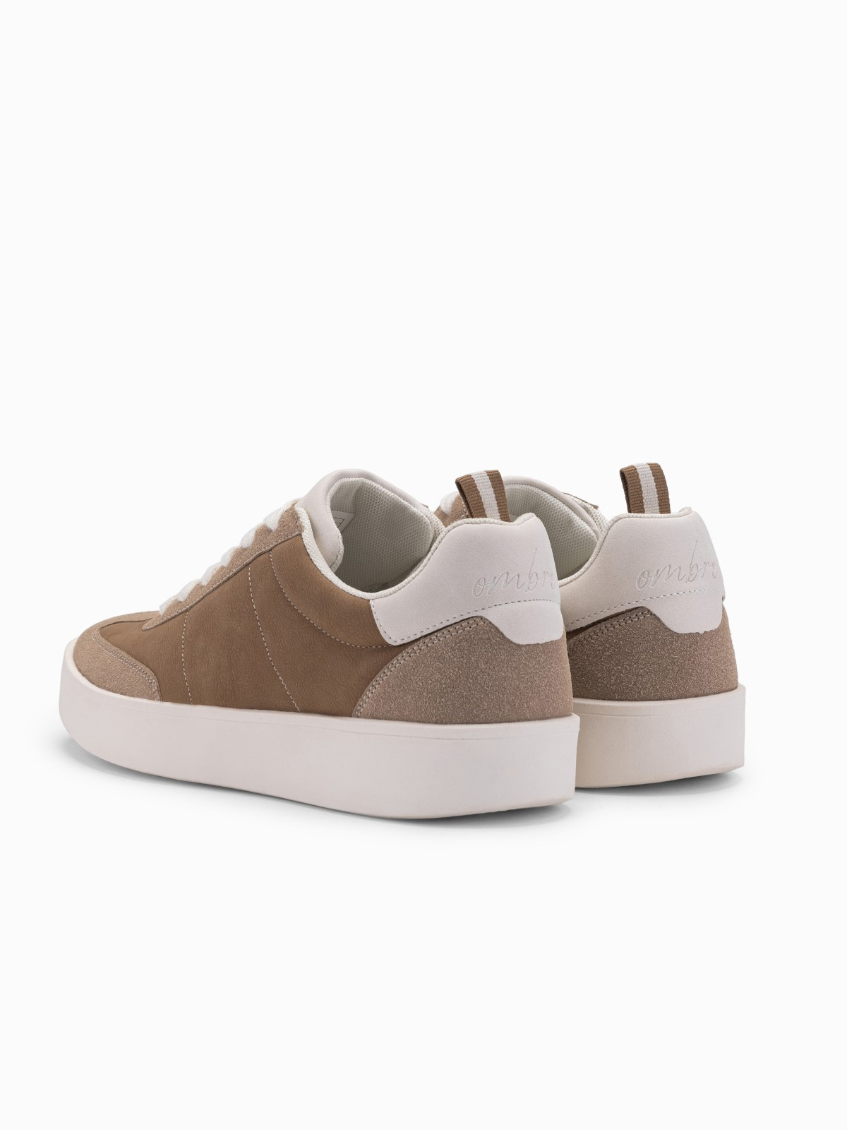 Ombre Old-school men&#039;s sneakers on thick sole - light brown
