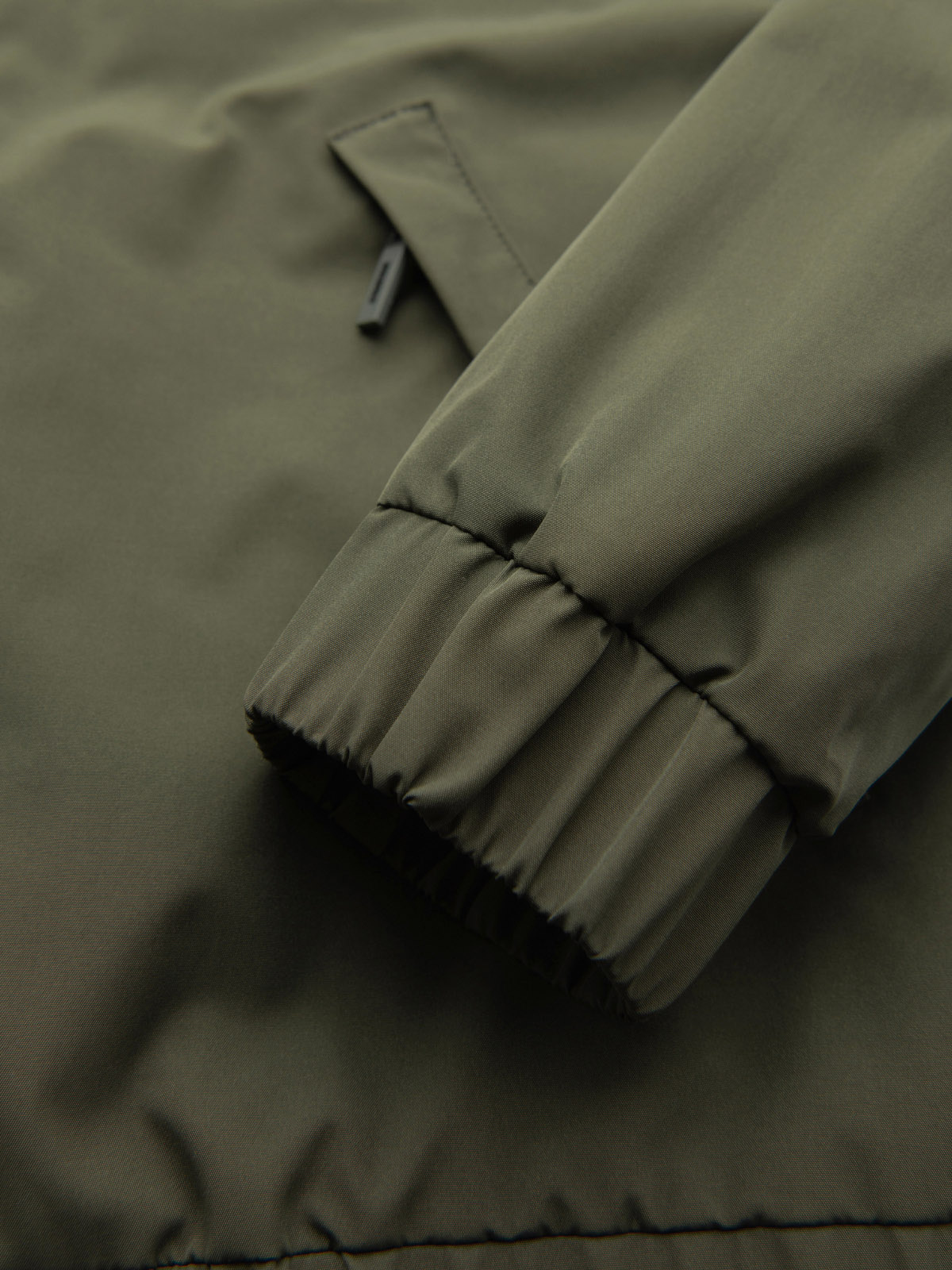 Ombre Men's functional transitional jacket with hood - olive