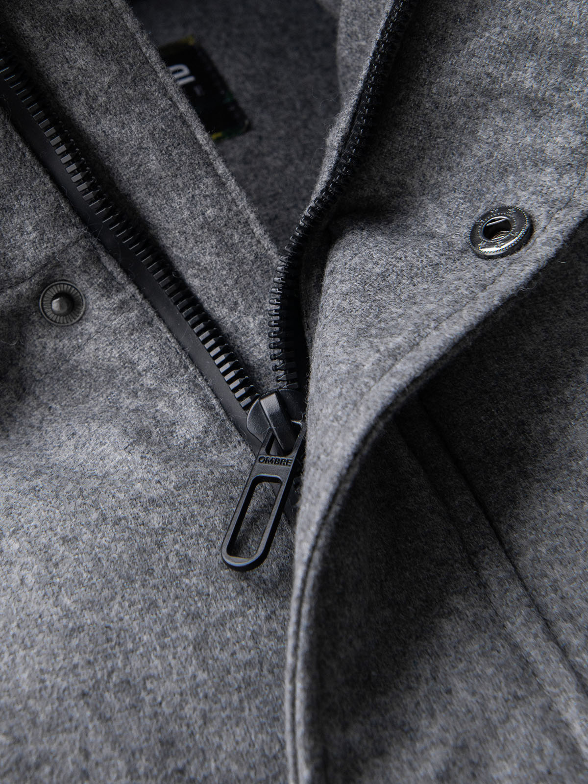 Ombre Men's lightweight jacket with mesh lining and hood - grey