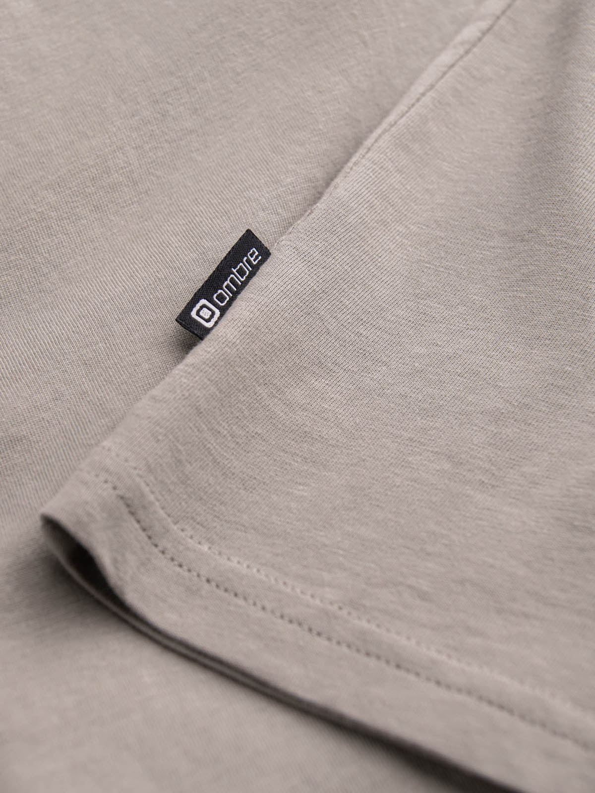 Ombre Men's motorcycle style printed t-shirt - ash