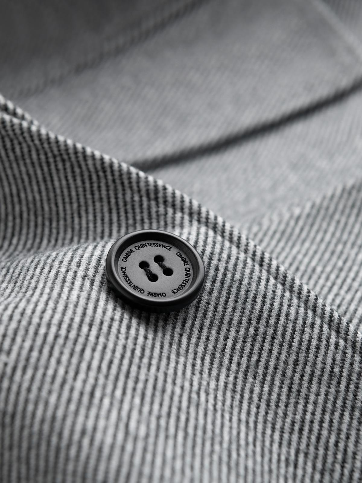 Ombre Patterned single-breasted men&#039;s coat with pockets - grey