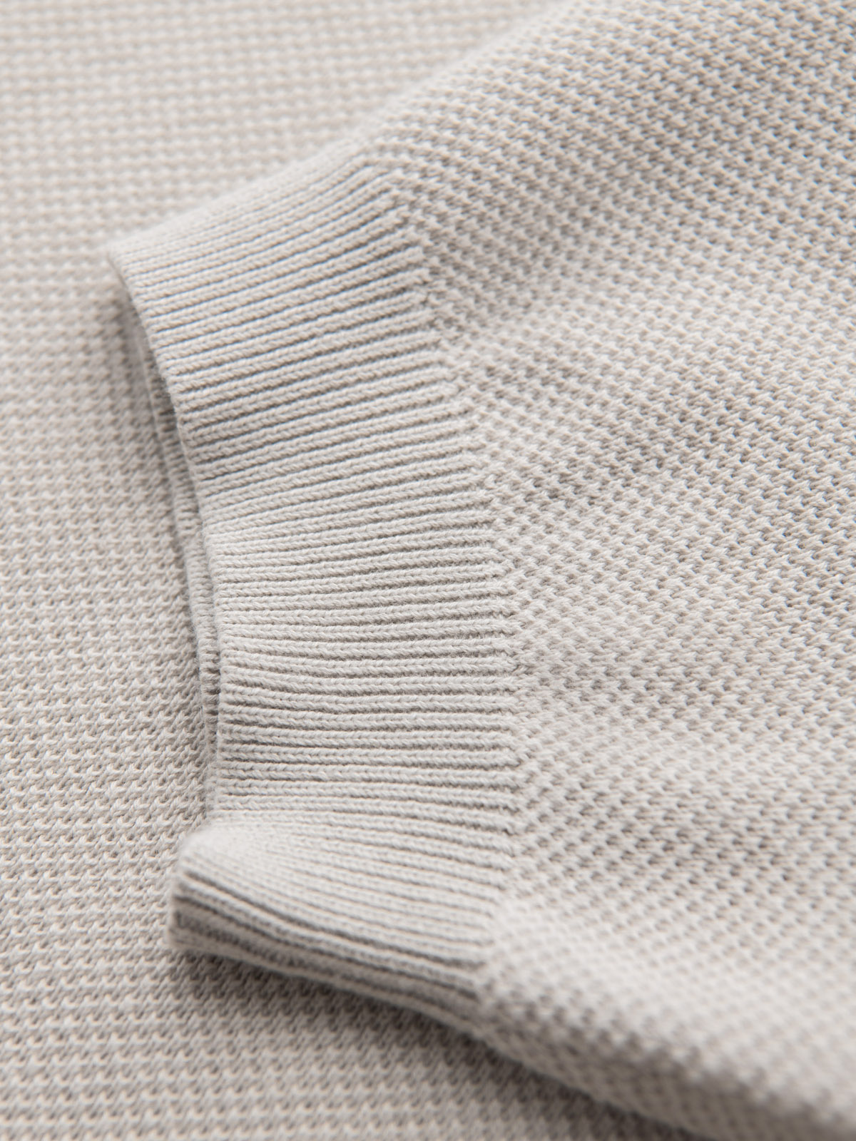 Ombre Men's cotton structured knit polo shirt - beige