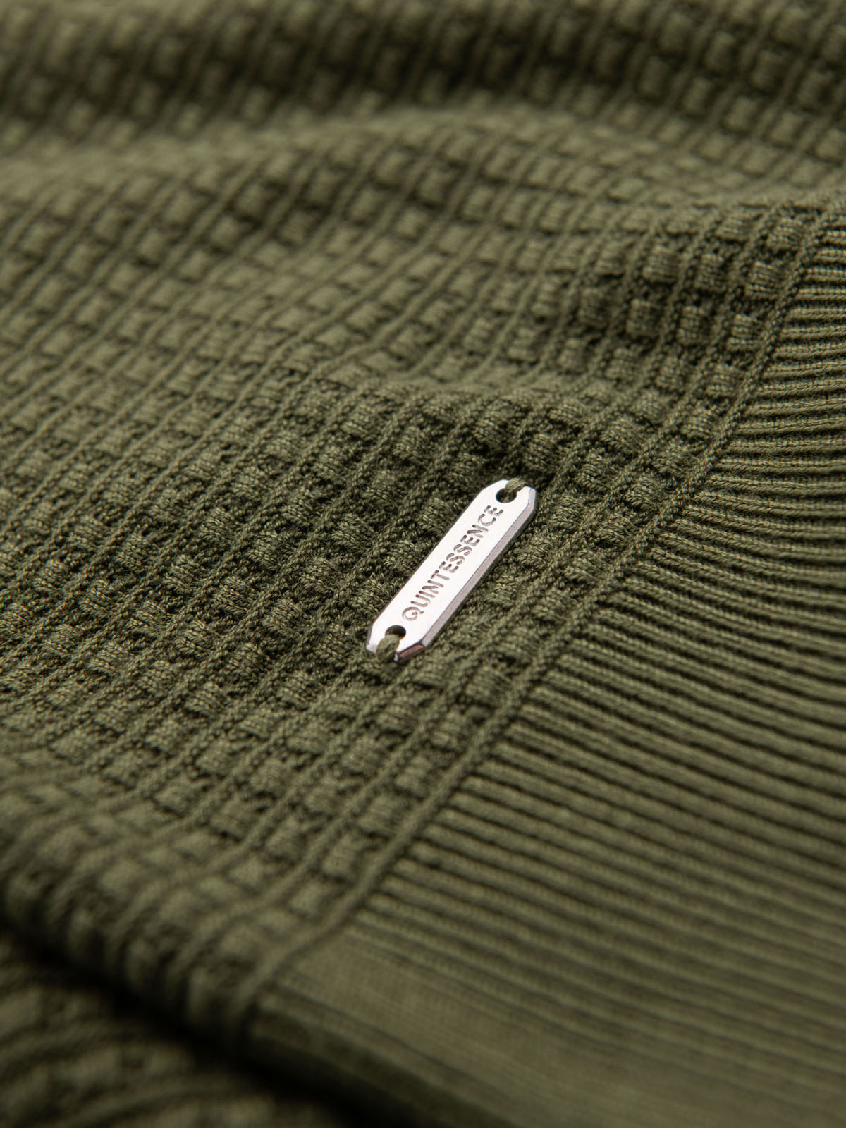 Ombre Structured knitted shirt for men - olive