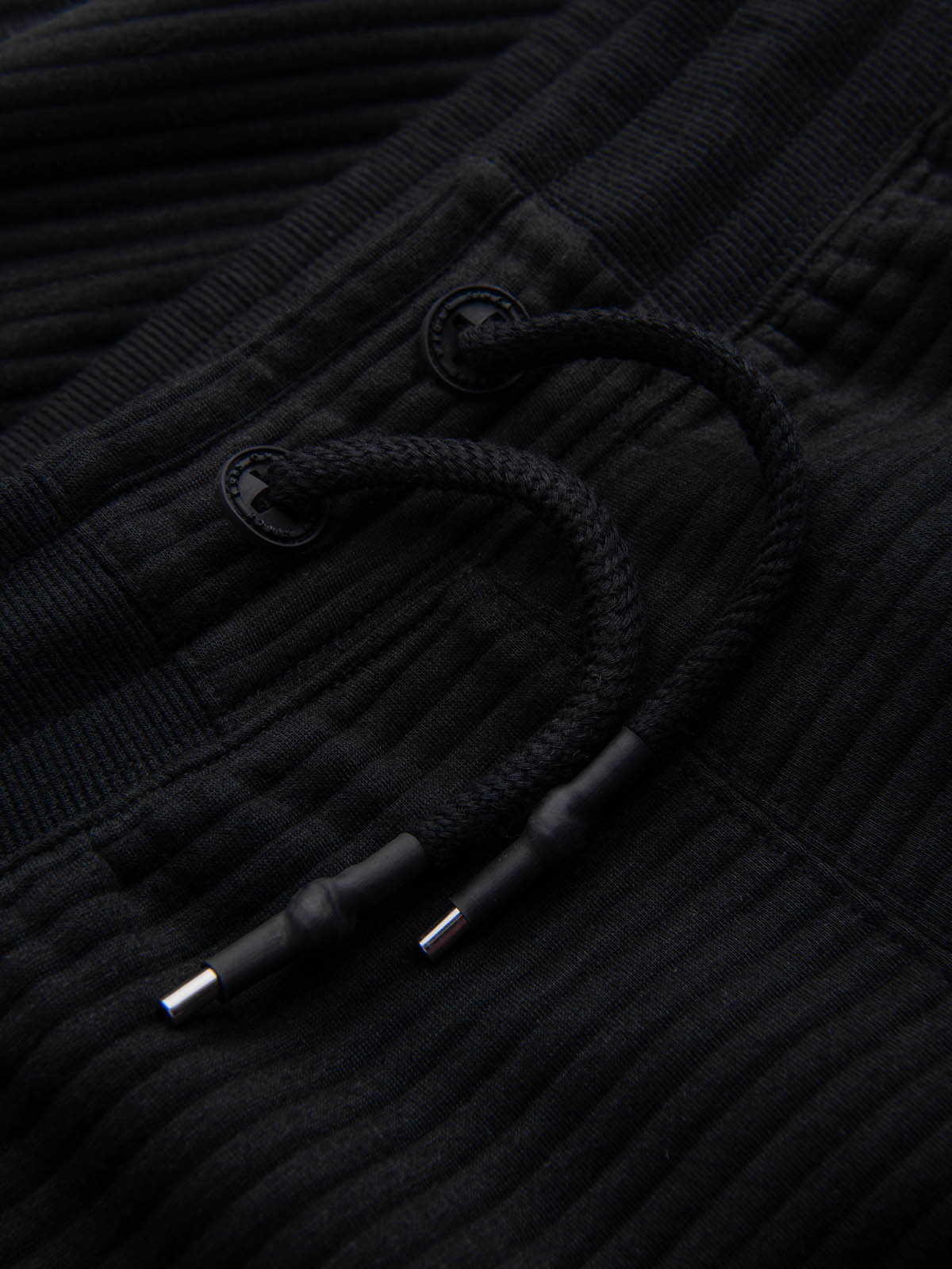 Ombre Men&#039;s short ottoman knit sweat shorts - black