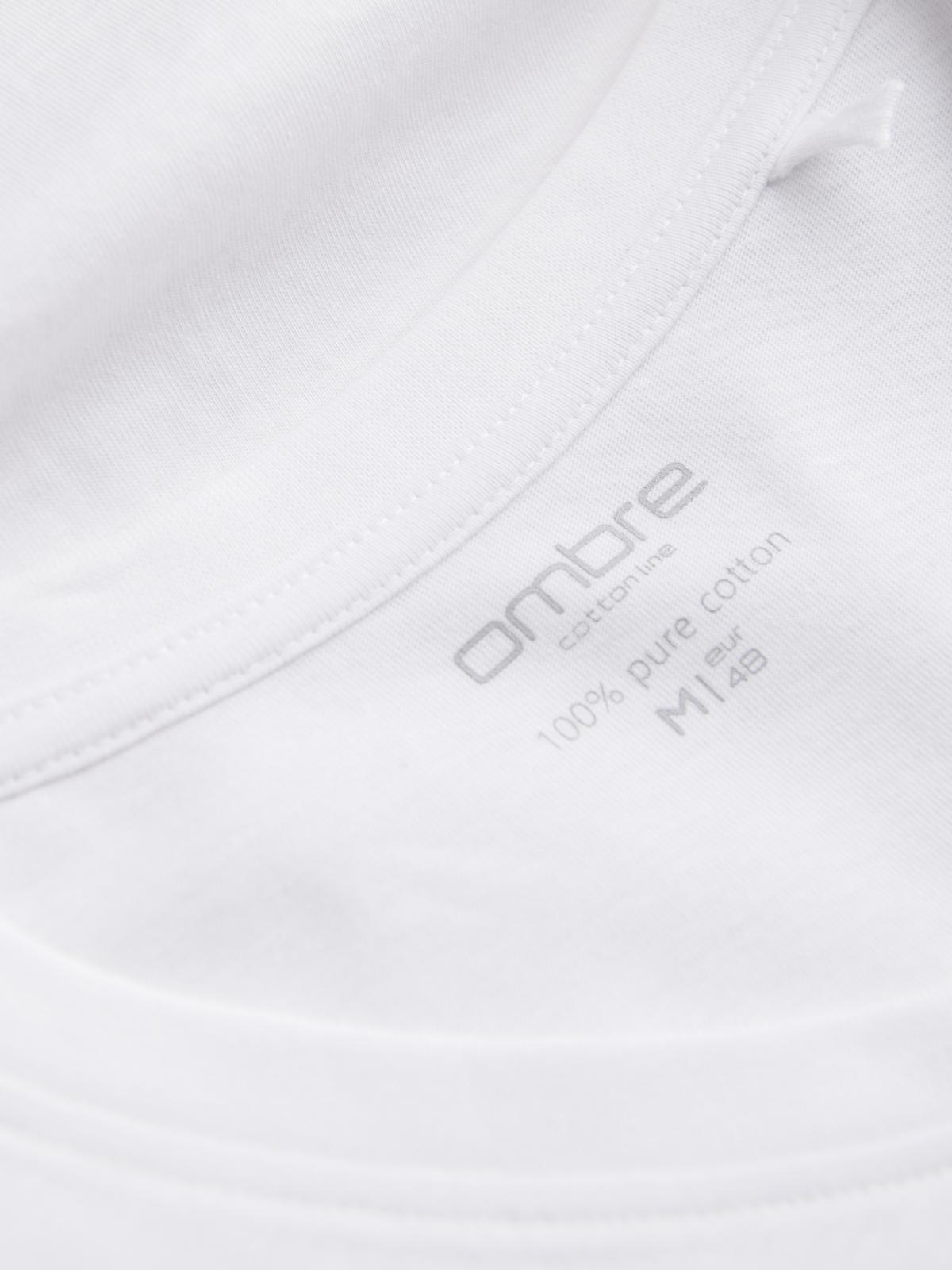 Ombre Men's unprinted longsleeve with a crew neckline - white