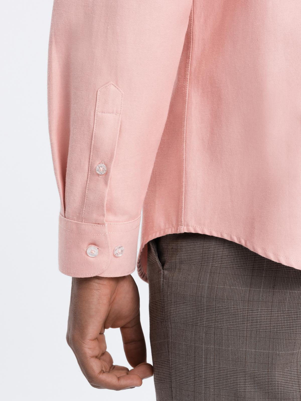 Ombre Men's REGULAR FIT shirt with pocket - pink