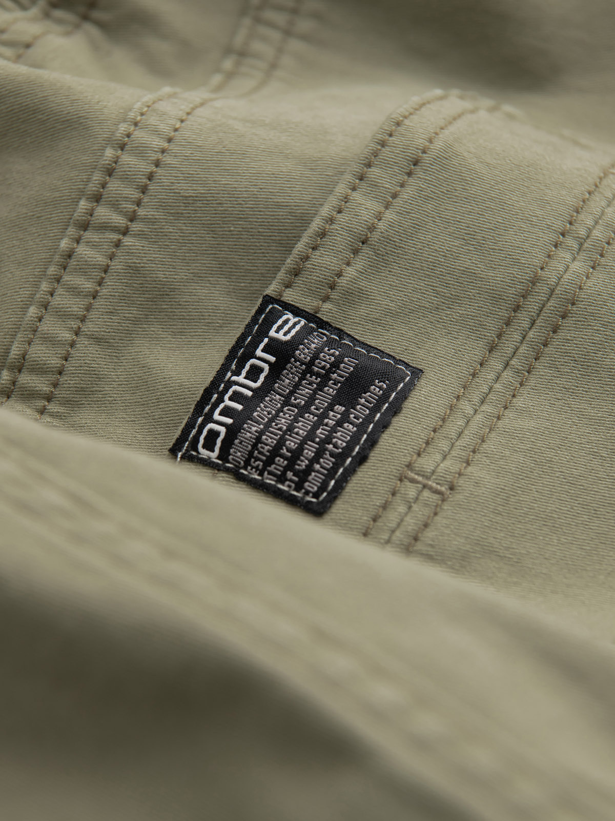Ombre Men's JOGGER pants with zippered cargo pockets - khaki