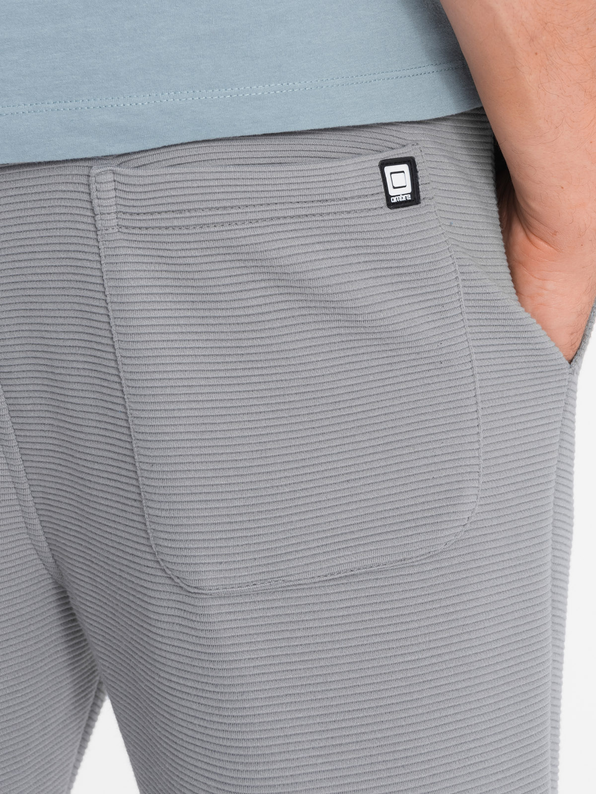 Ombre Men&#039;s ottoman fabric sweatpants - gray