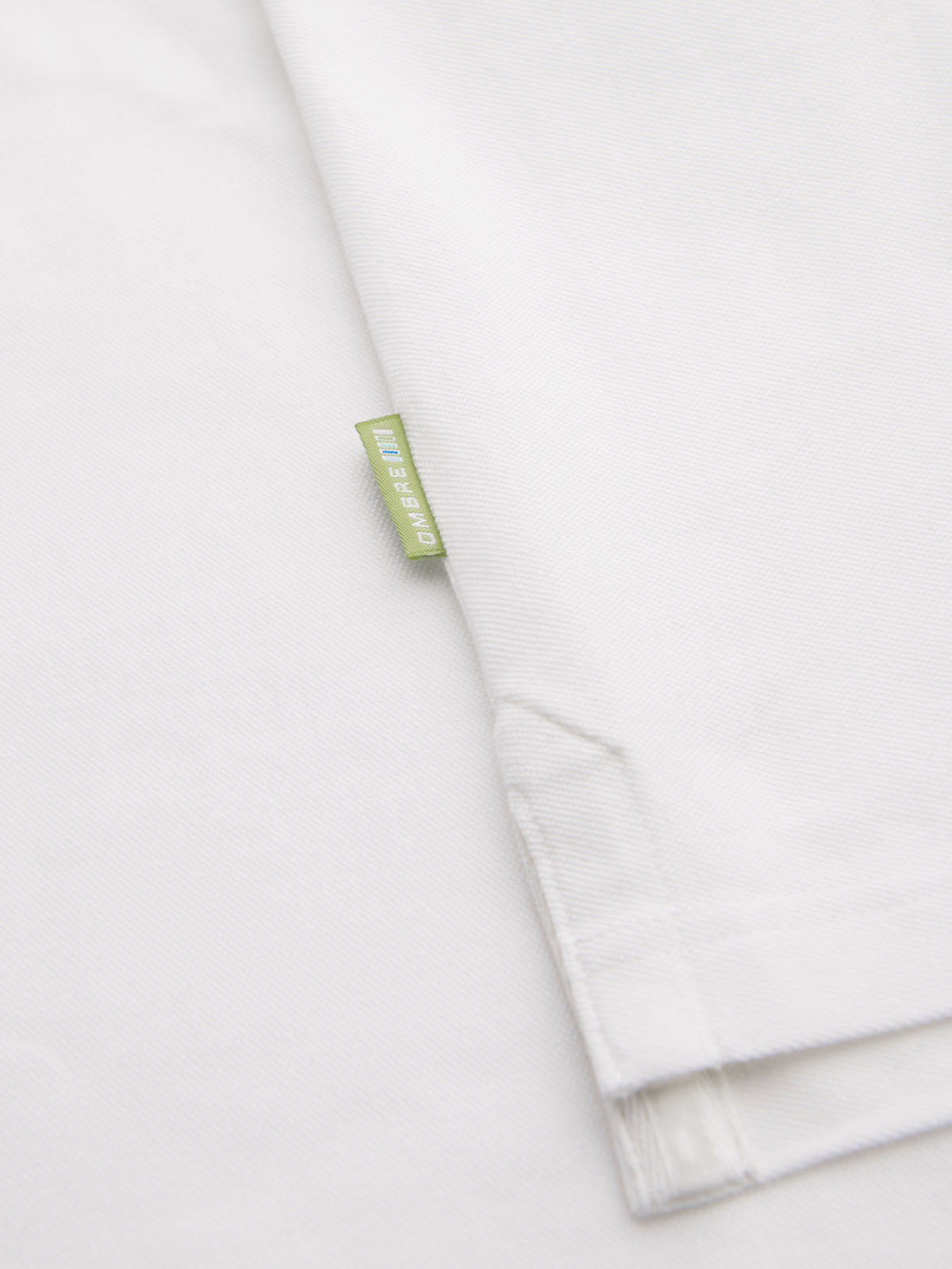 Ombre Polo shirt in cotton pique knit - ecru