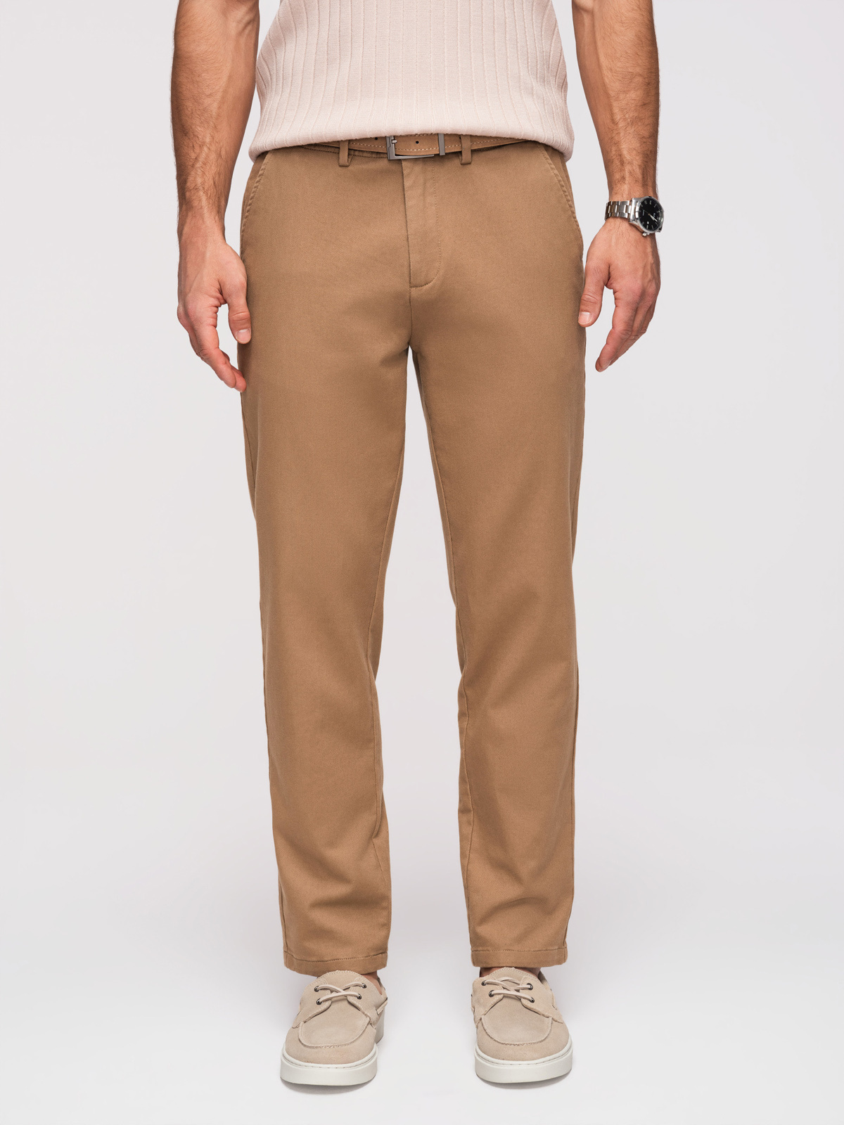 Pánske SLIM FIT chino nohavice - hnedé
