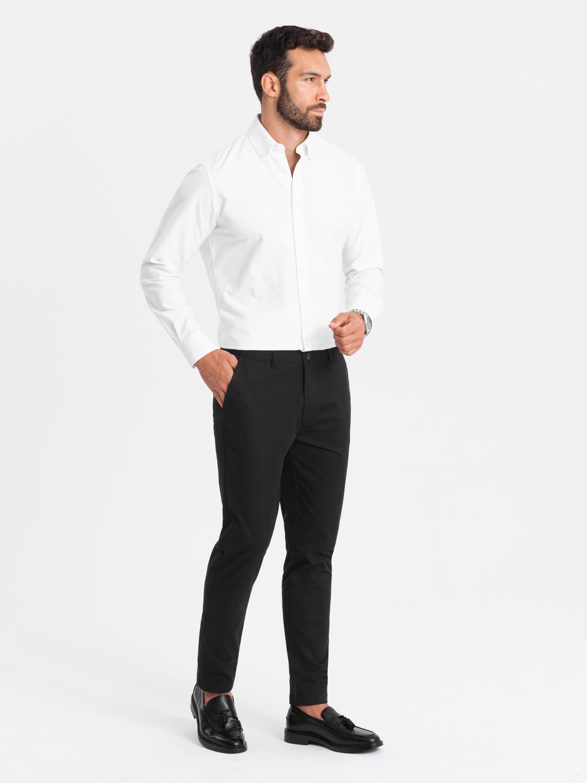 Ombre Men&#039;s uniform REGULAR FIT chinos pants - black