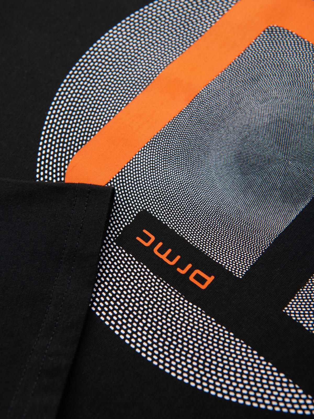 Ombre Men's large print t-shirt - black