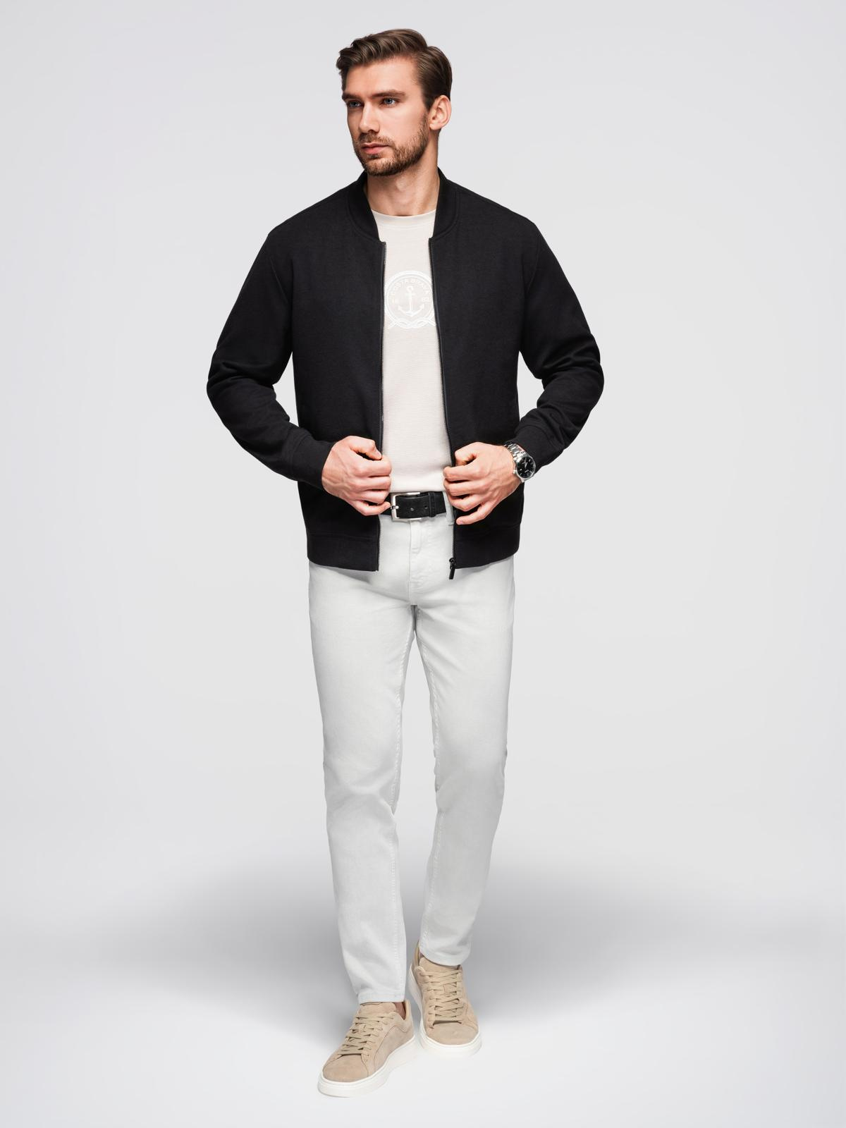 Ombre Men&#039;s raglan sleeve bomber jacket - black