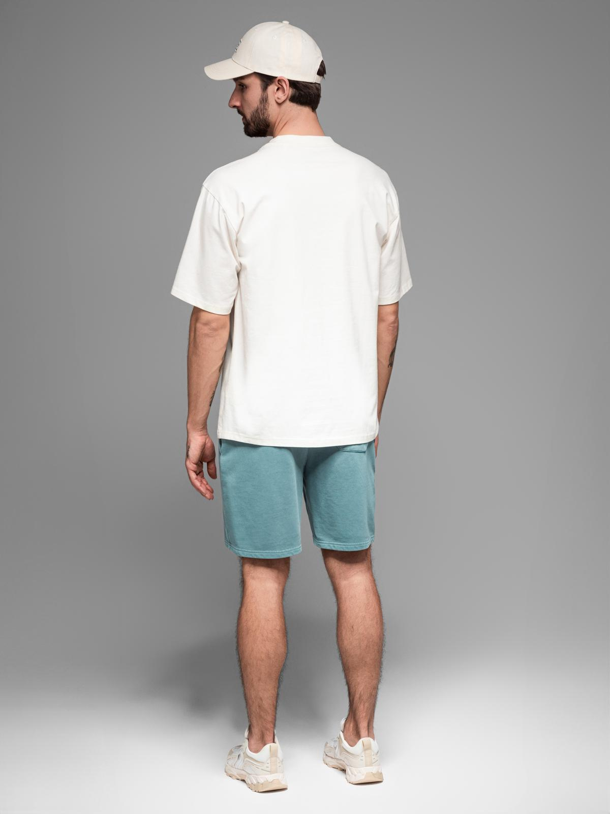 Ombre Men&#039;s RELAXED FIT athleisure style short sweat shorts - turquoise