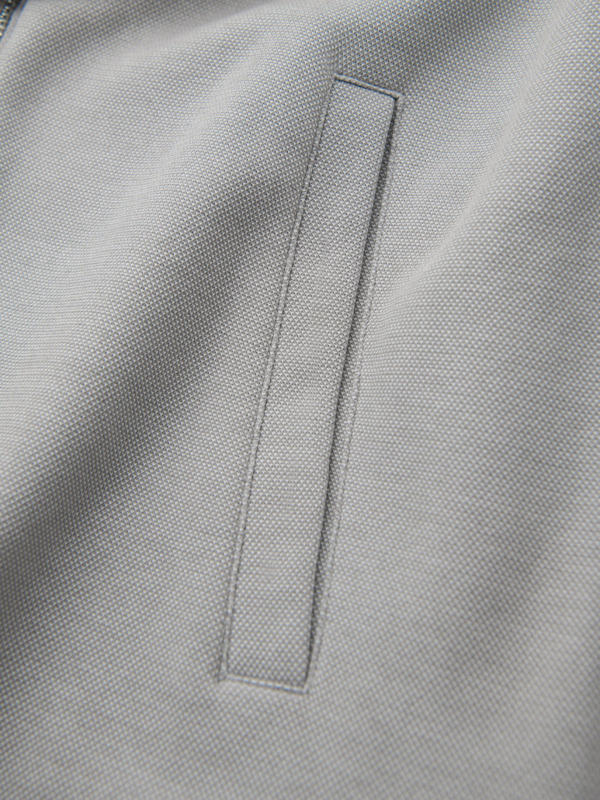 Ombre Men's pique knit bomber jacket - gray