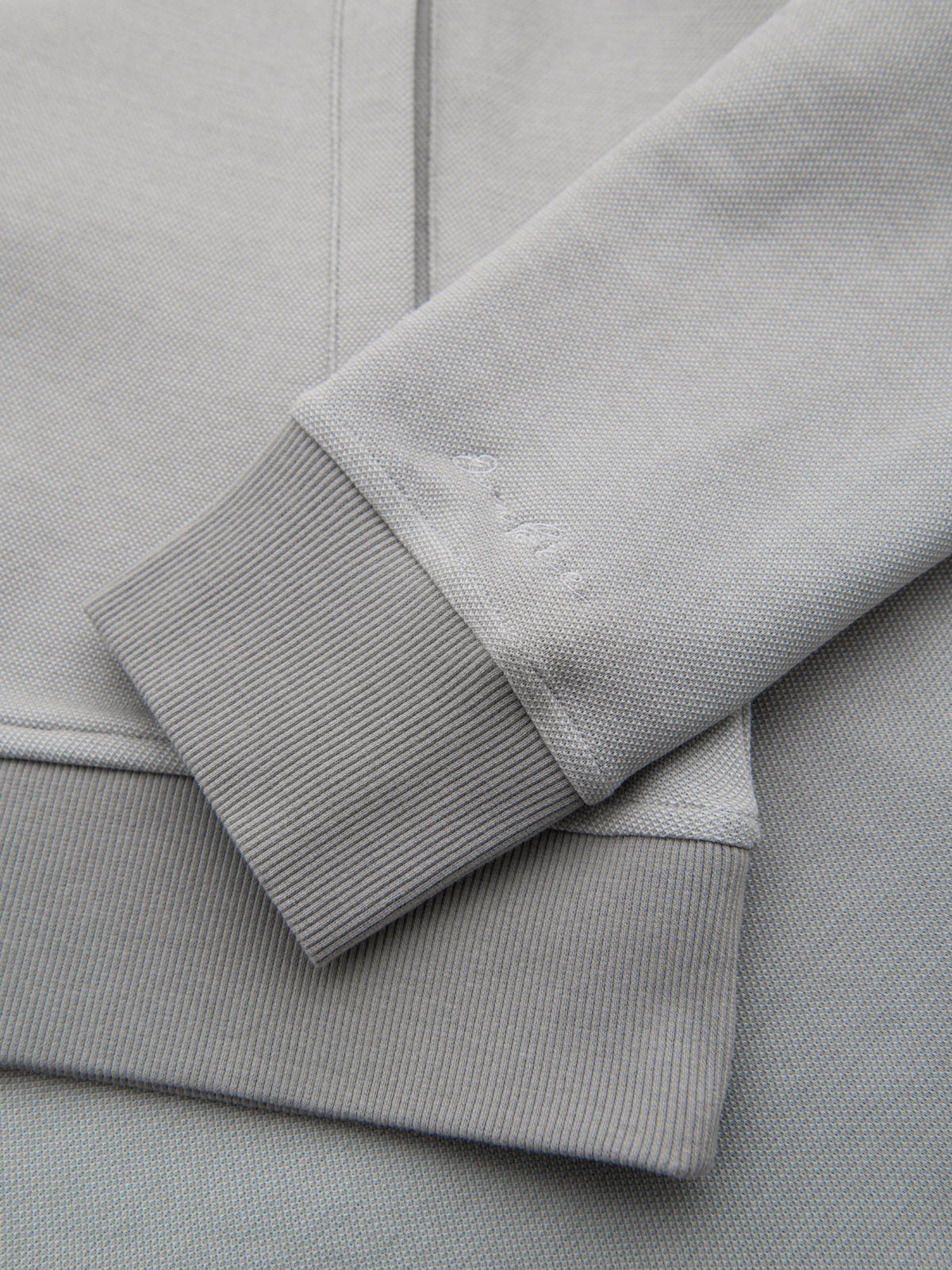 Ombre Men's pique knit bomber jacket - gray