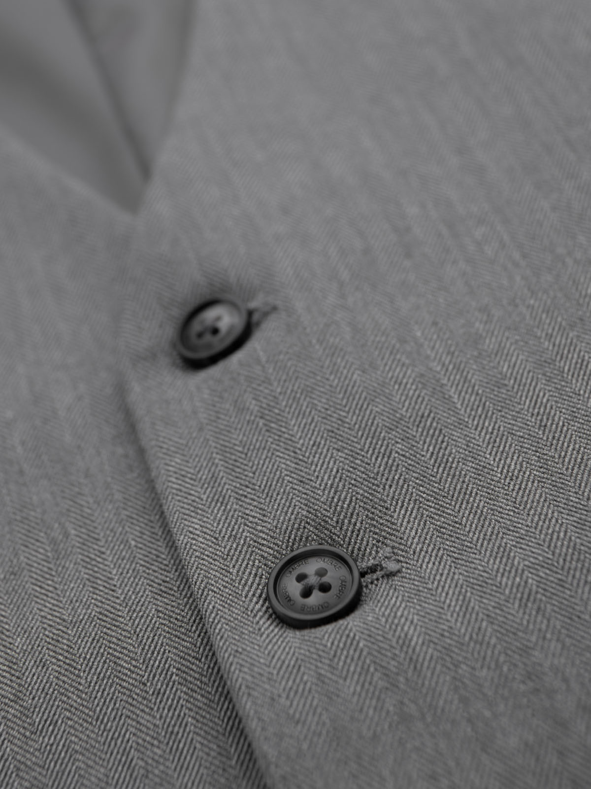 Ombre Elegant men's SLIM FIT herringbone vest - grey