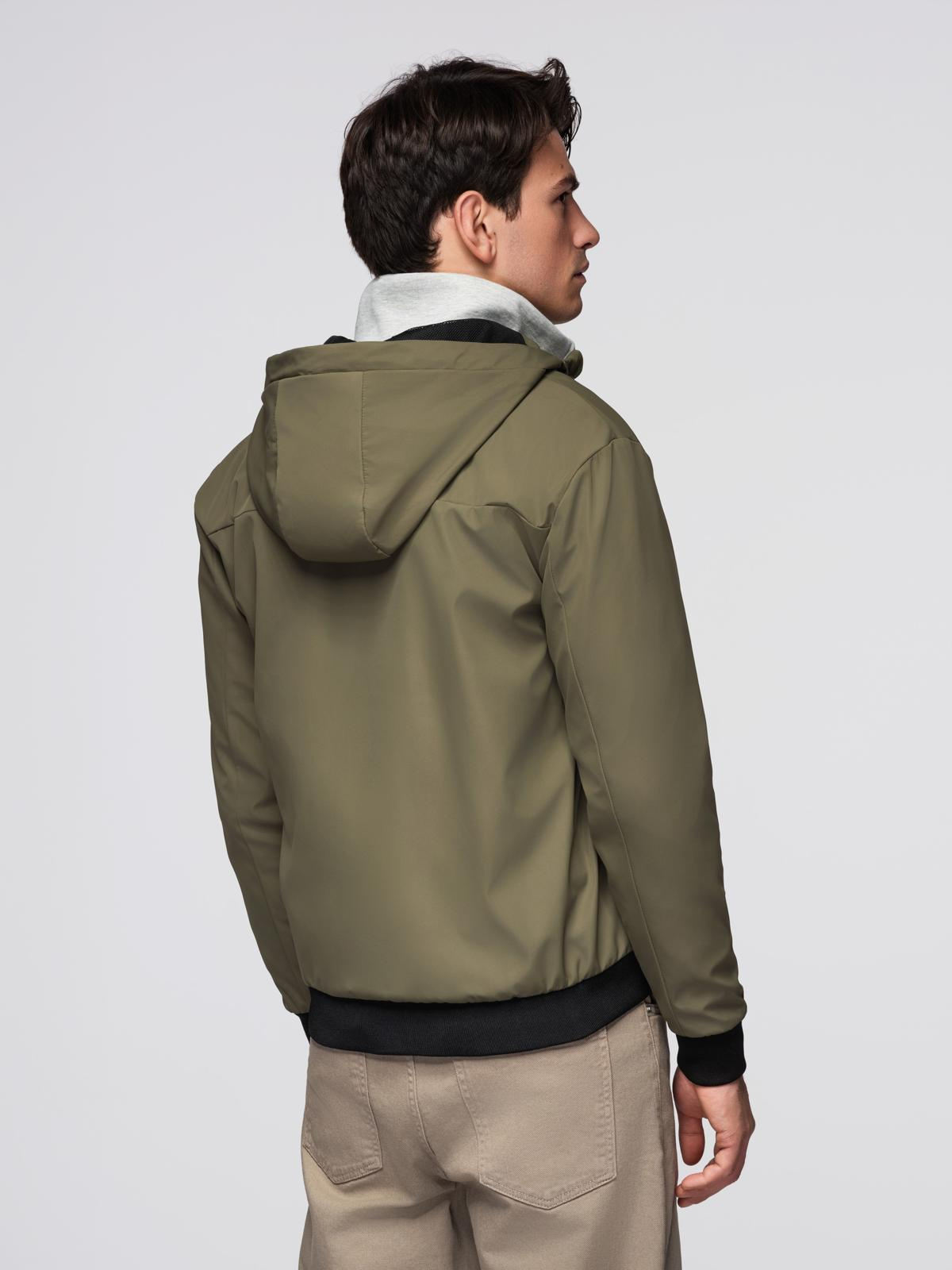 Ombre Men's lightweight jacket with hood and mesh lining