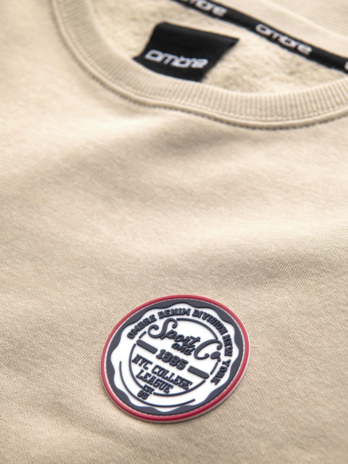 Ombre Men's non-stretch sweatshirt with patch