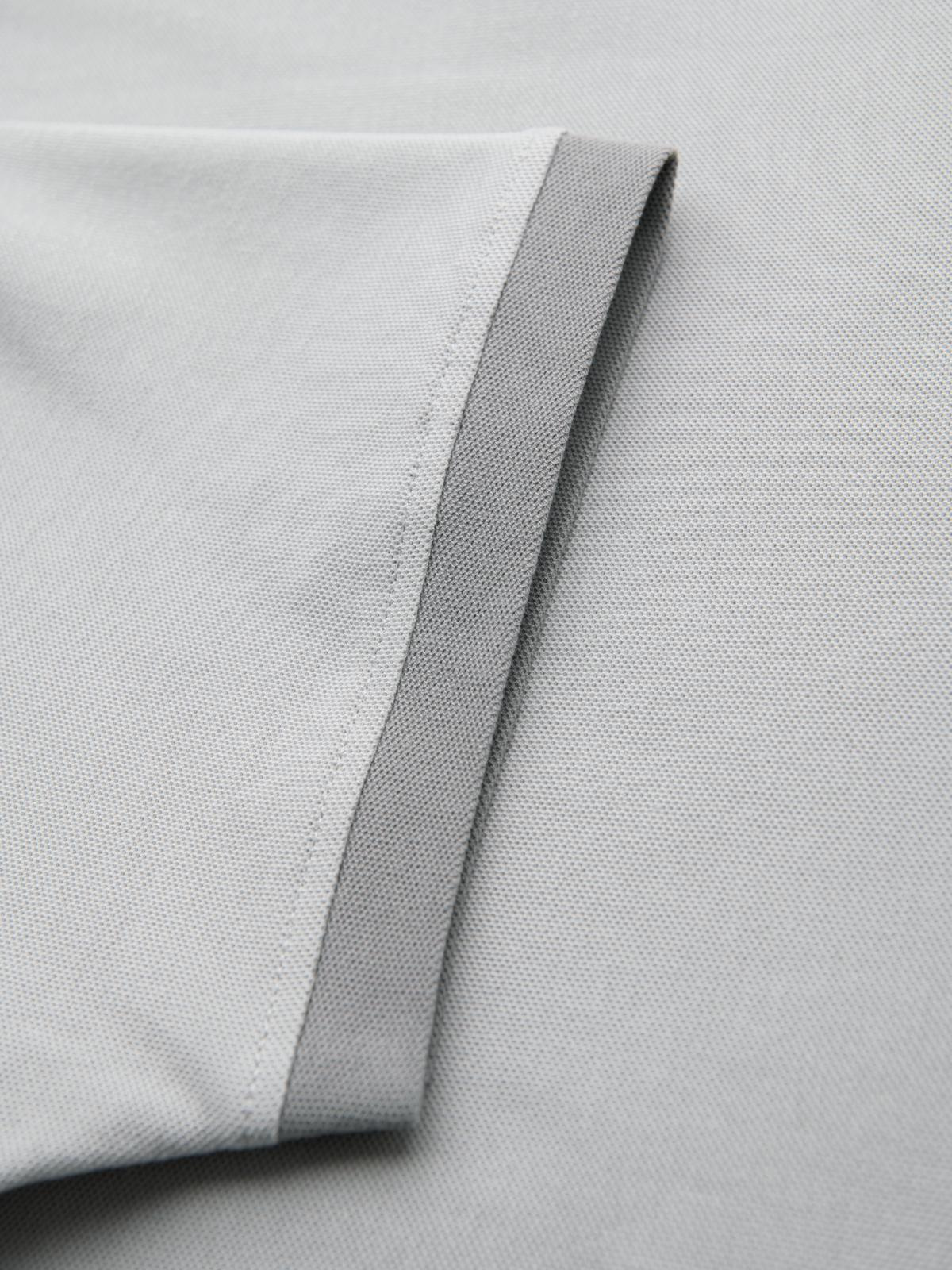 Ombre Men's T-shirt with contrasting inserts and crew neckline - light grey