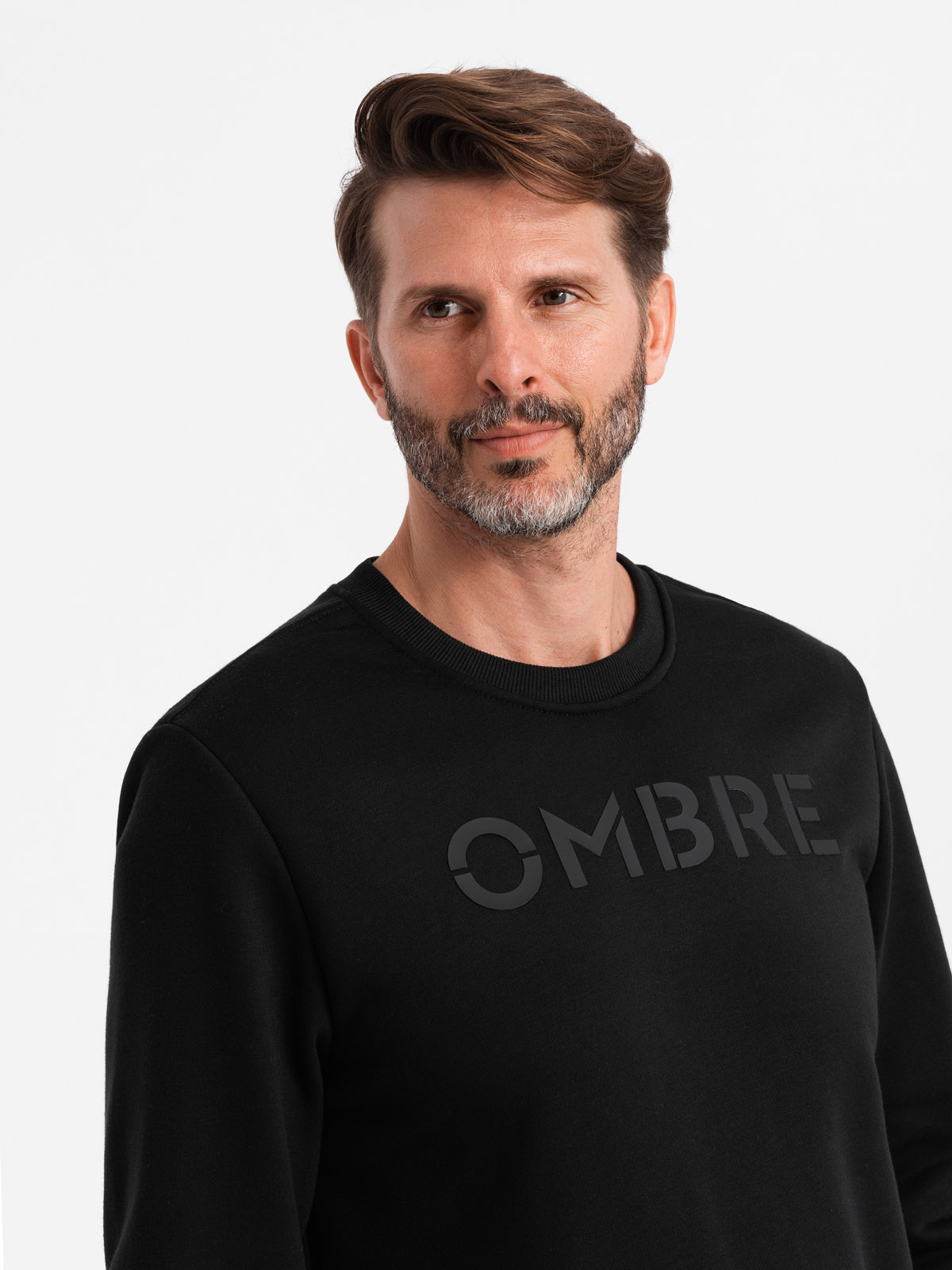 Ombre Classic men&#039;s sweatshirt with inscription - black