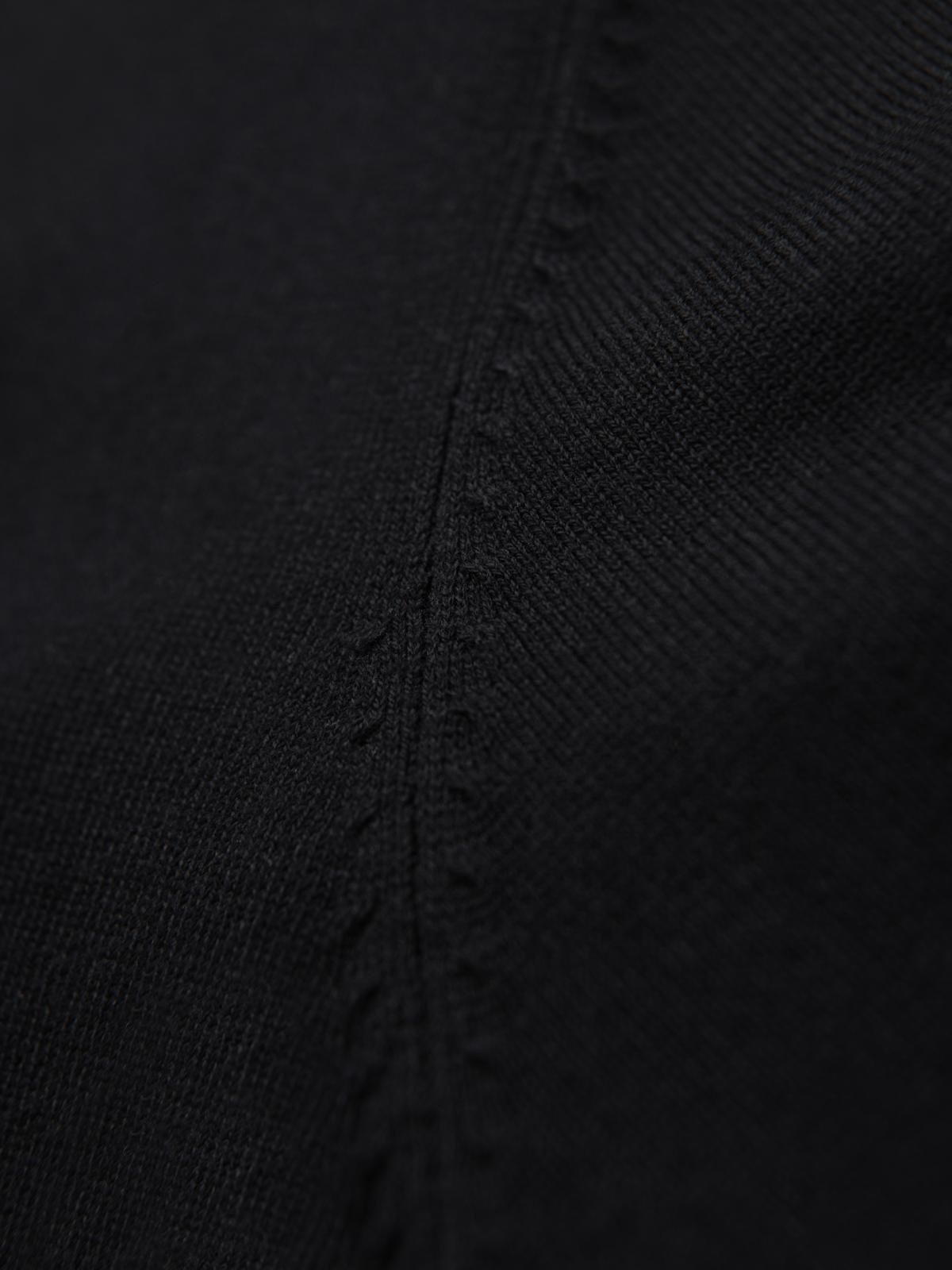Ombre Monochrome knitted men's viscose cardigan - black