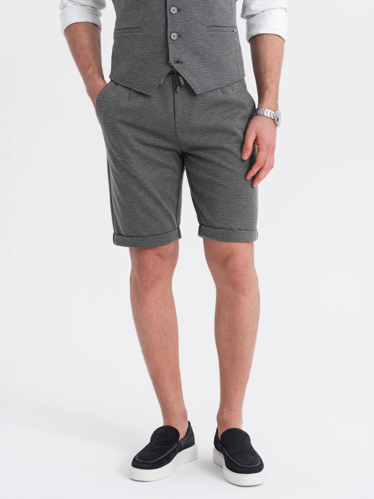 Ombre Elegant men's set suit vest + shorts