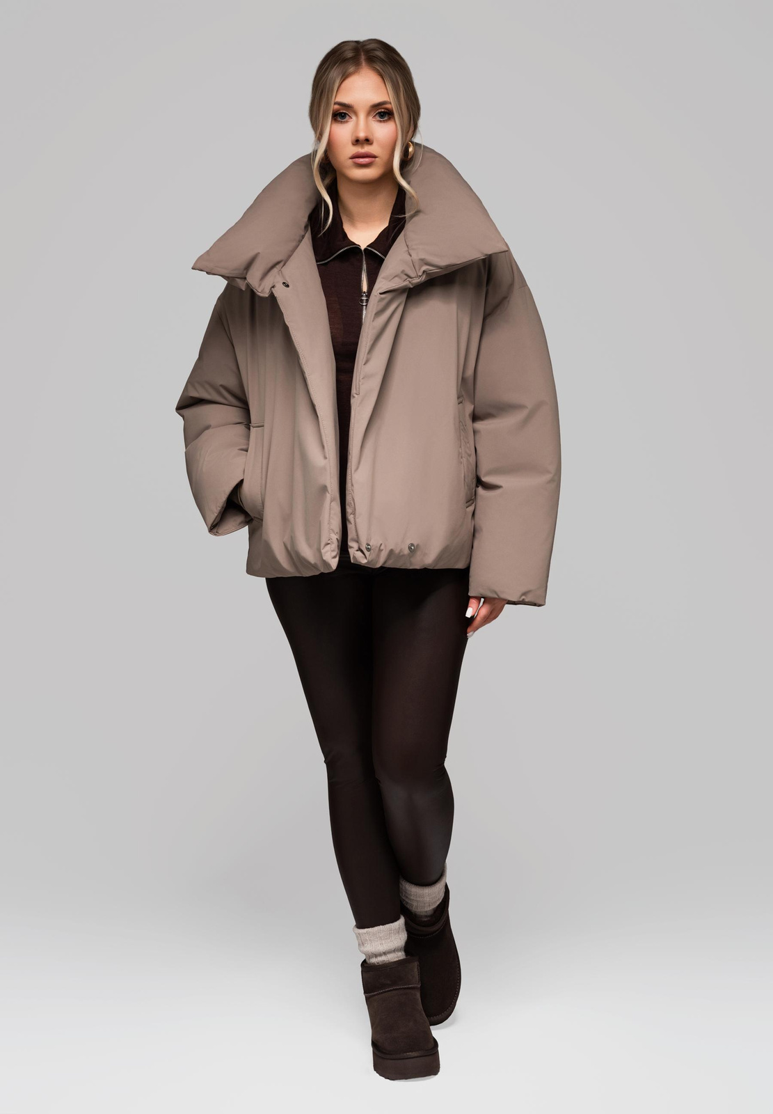 Edoti Women's quilted jacket with stand-up collar OW-JALP-0101 v3