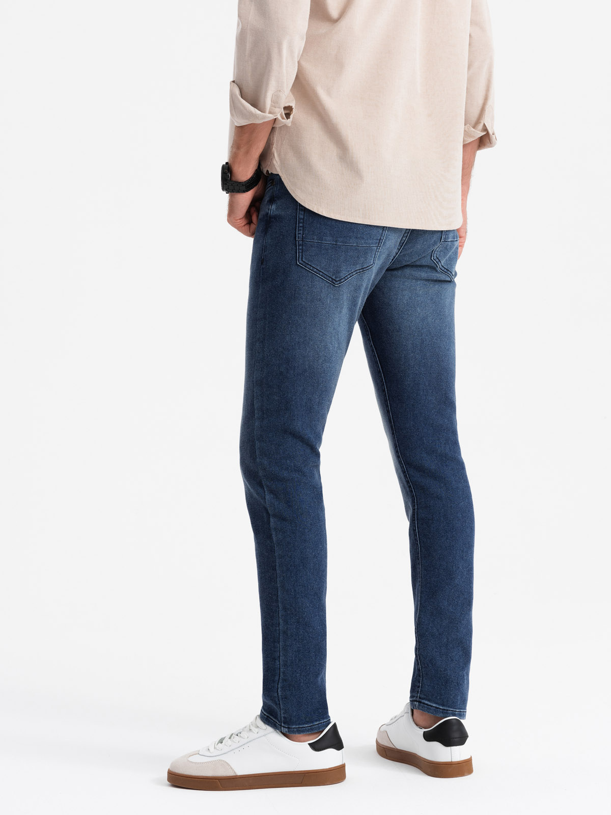 Ombre Fitted men&#039;s SLIM FIT denim pants with elastane - blue