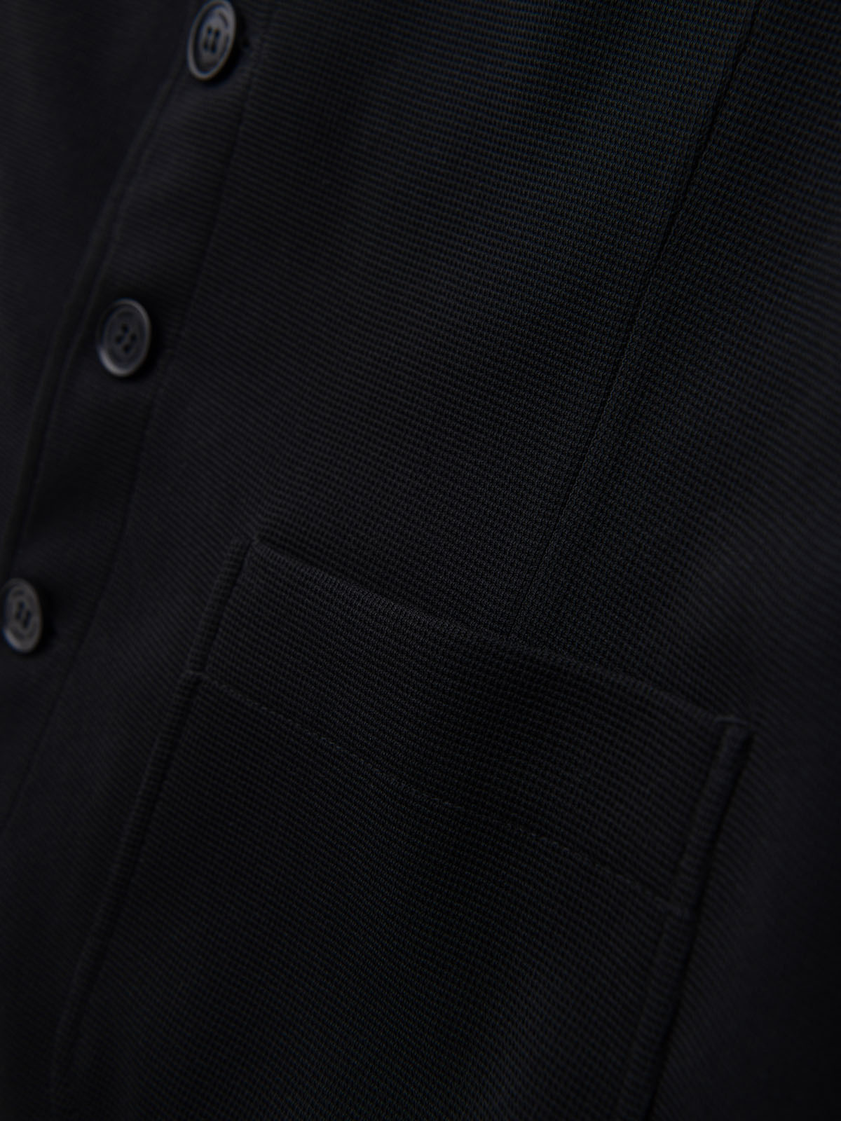 Ombre Fitted structured men&#039;s vest with patch pockets - black