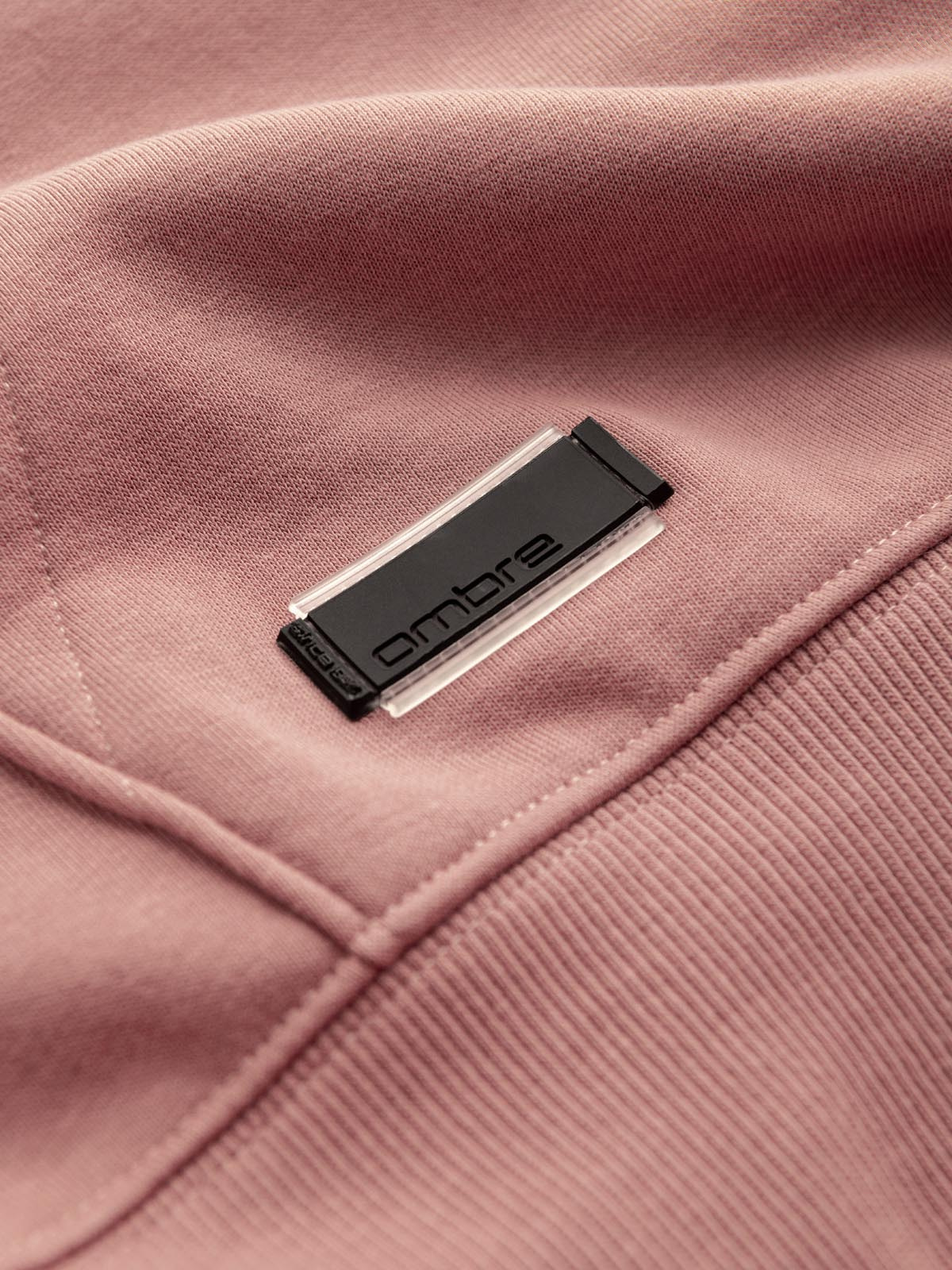 Ombre Men's BASIC cotton sweatshirt kangaroo hoodie - dark pink