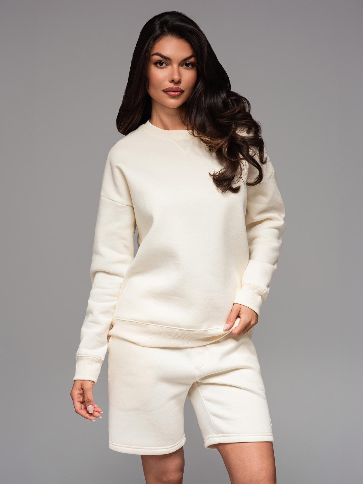 Ombre Classic unisex sweatshirt with round neckline - cream