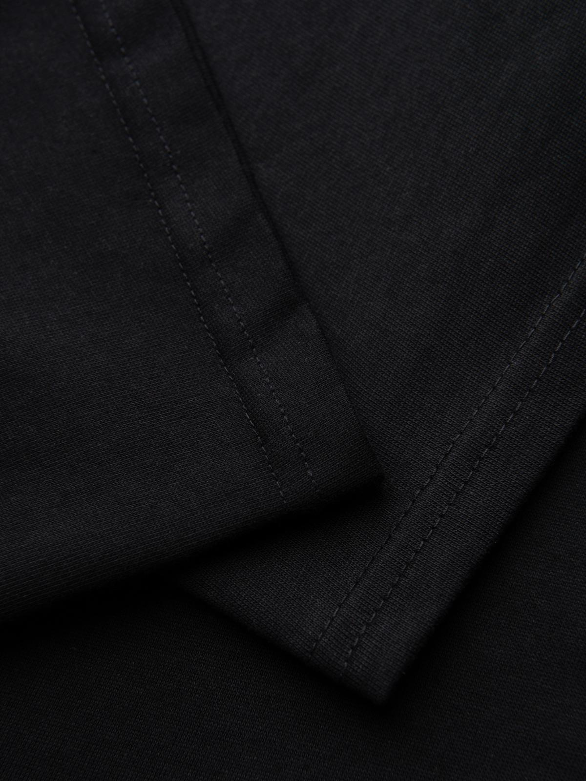 Ombre Men&#039;s cotton T-shirt with sequin wing motif on back - black