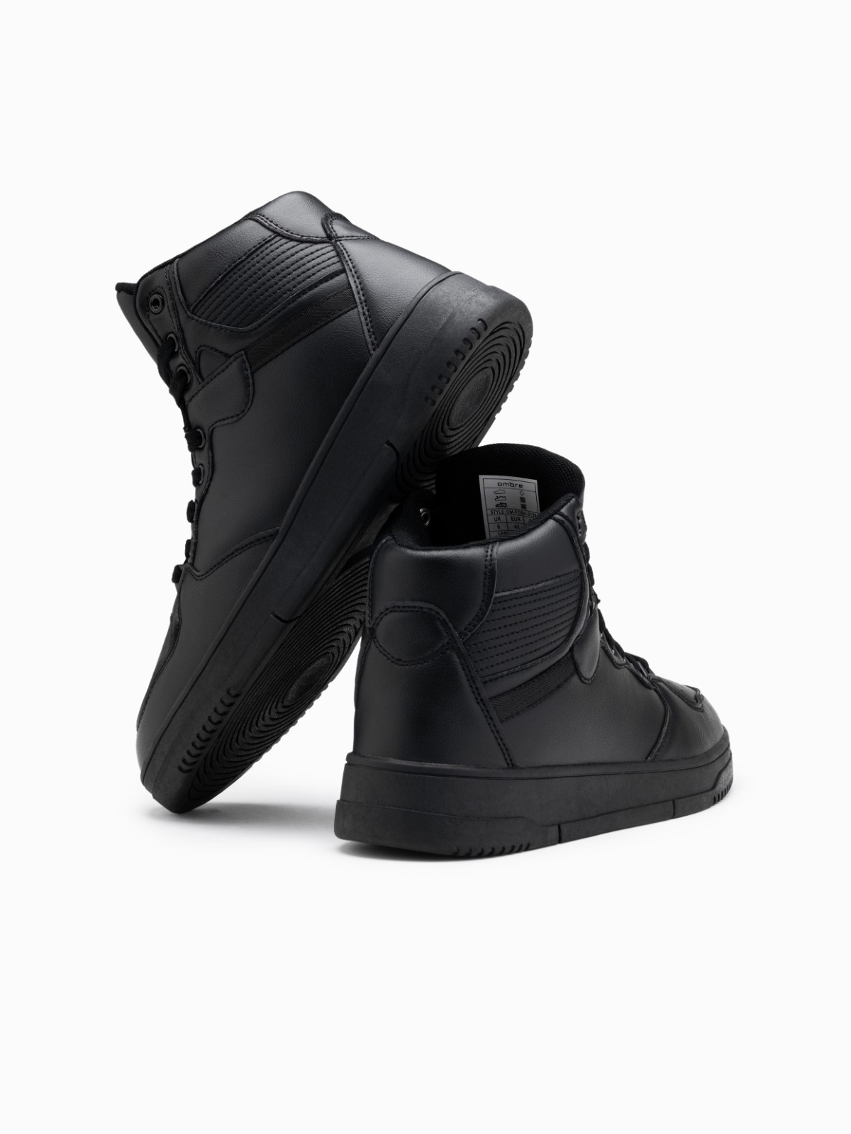 Ombre Men&#039;s insulated sneaker boots with high upper - black