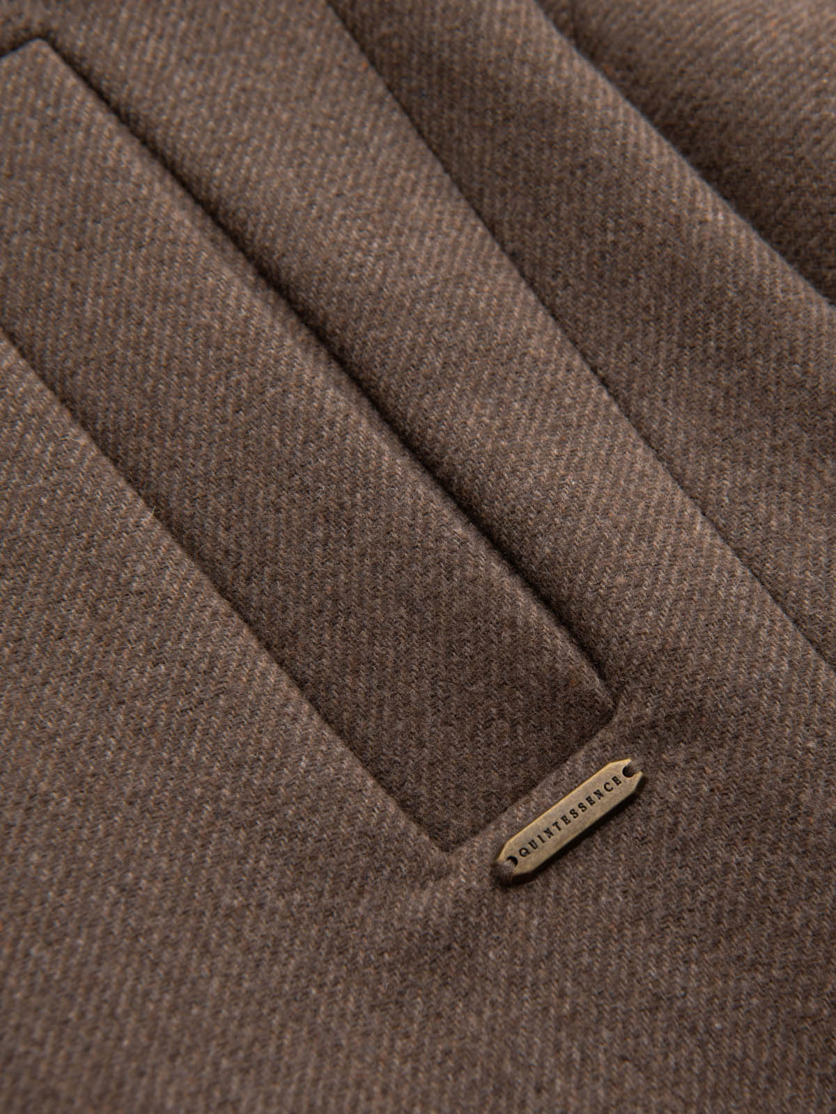 Ombre Elegant single-breasted men&#039;s wool coat - brown