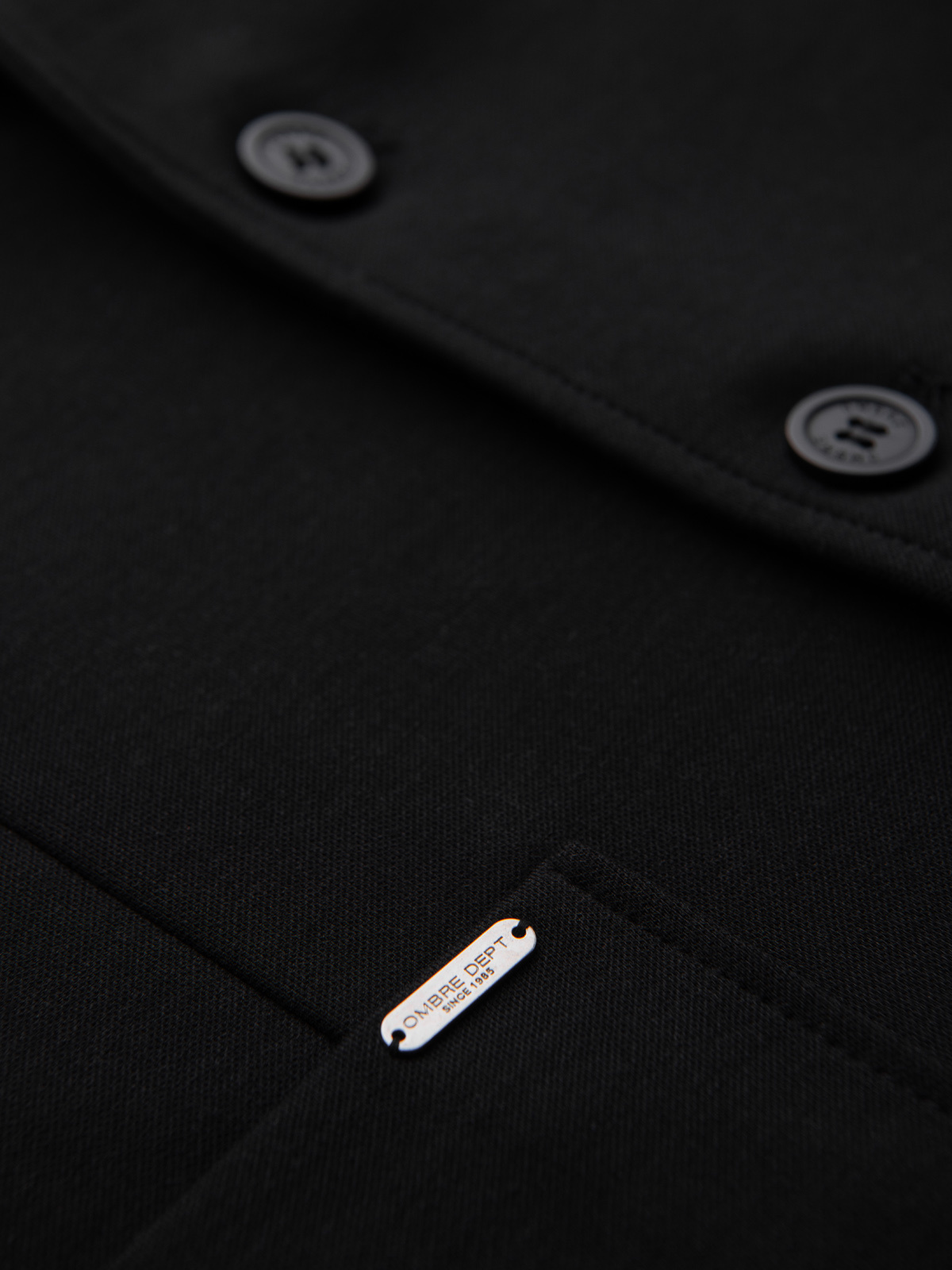 Ombre Men's SLIM knit jacket with subtle texture - black